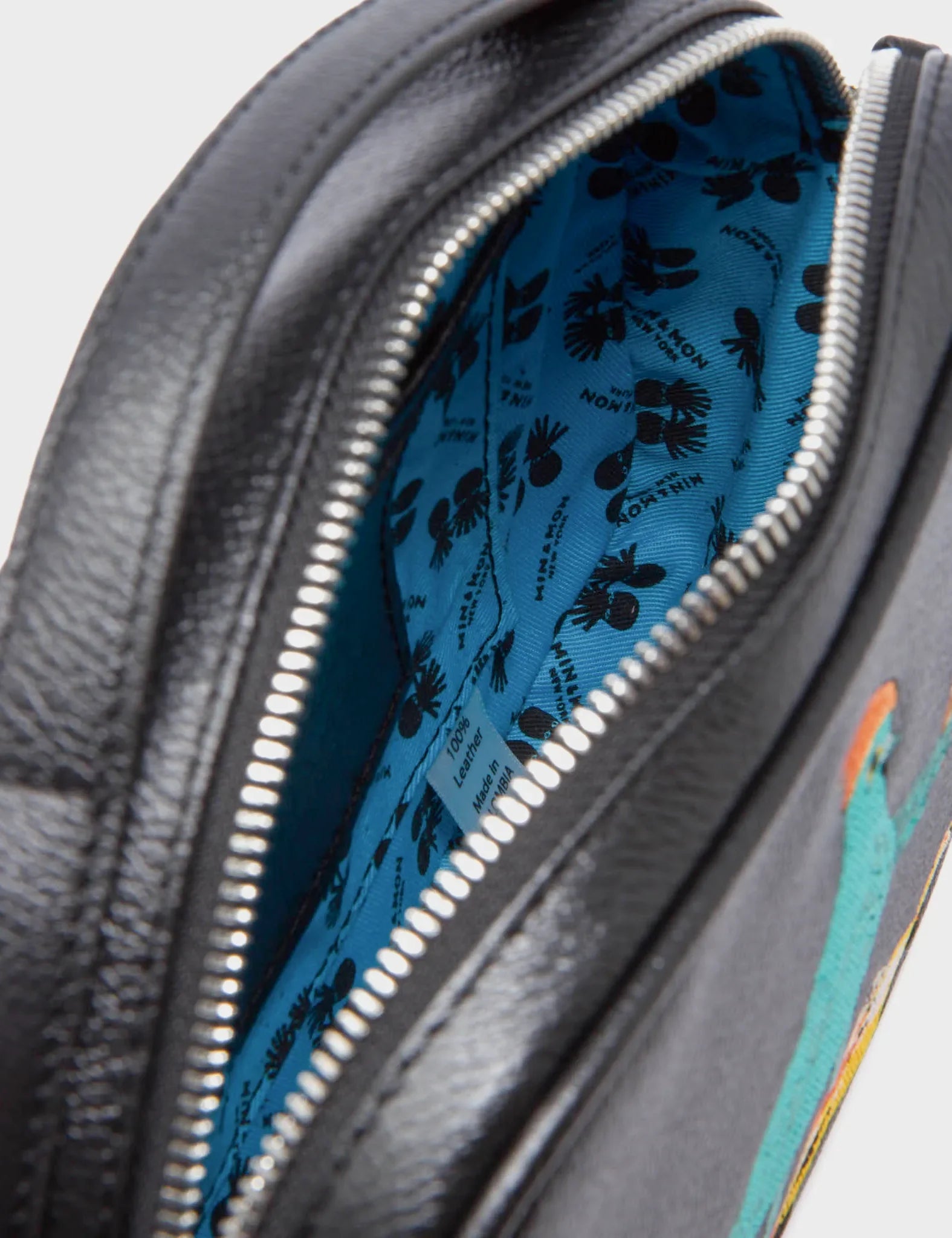 Verto Black Leather Crossbody Bag - Pigeonista Embroidery