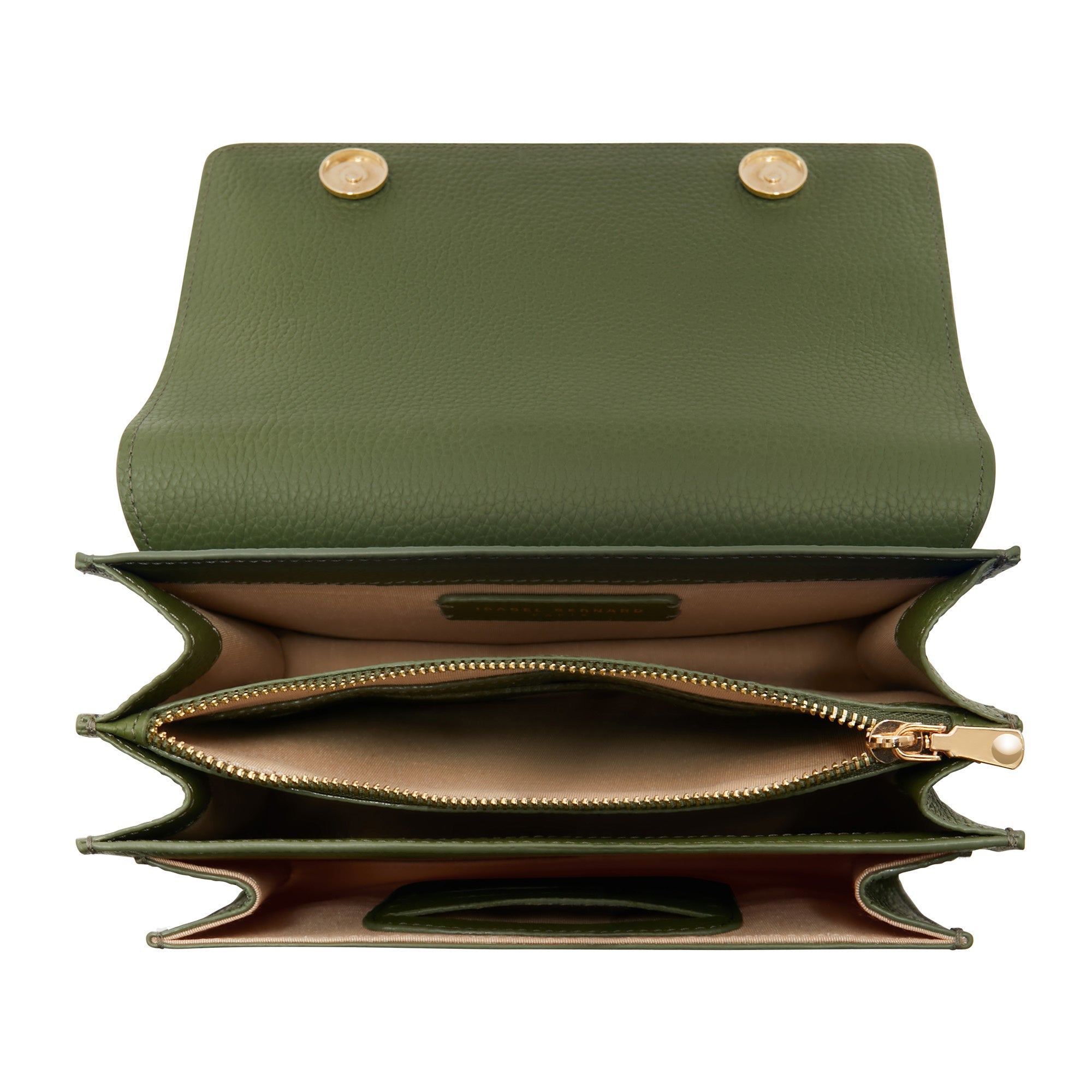 Femme Forte Valerie green calfskin leather shoulder bag
