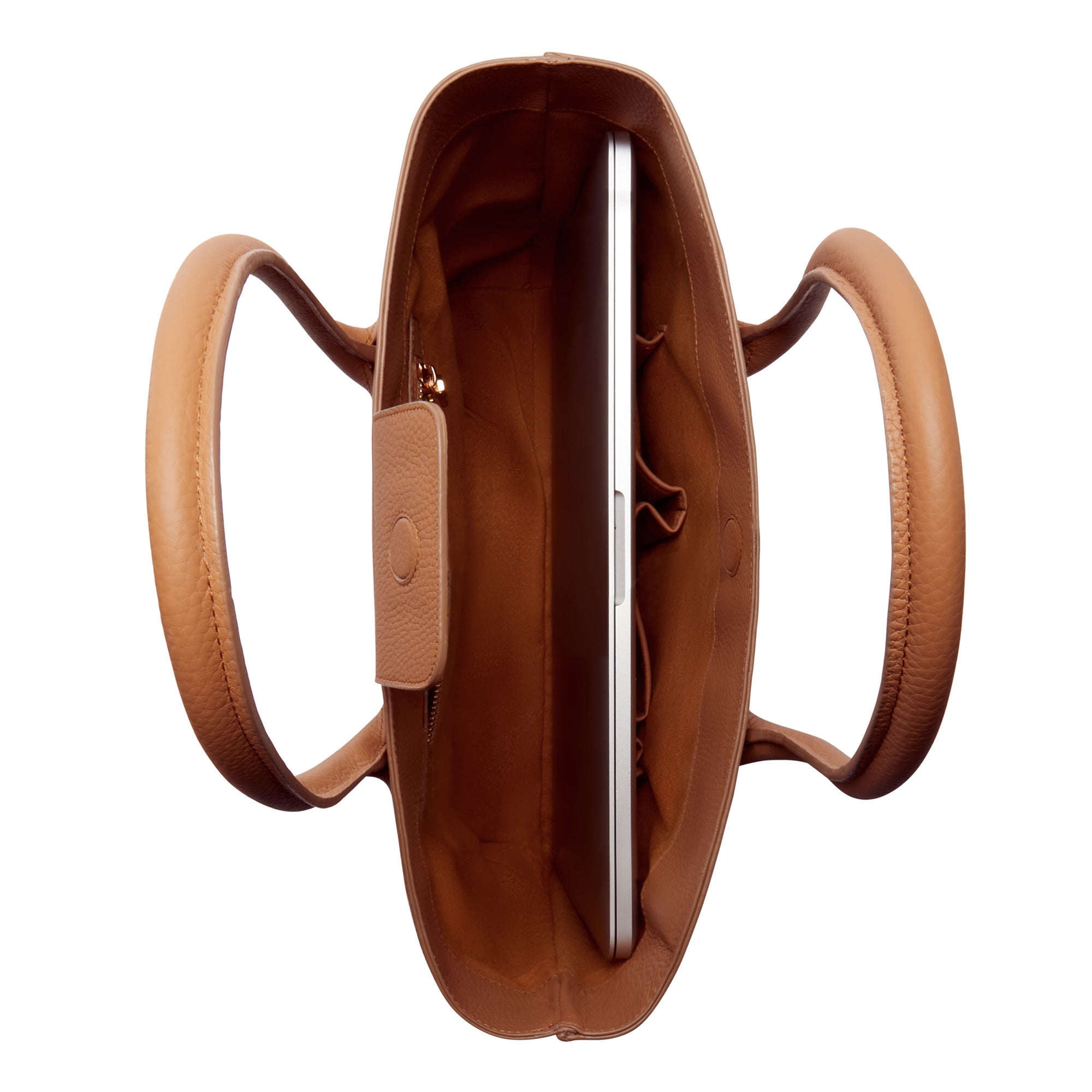 Honoré Lysanne camel calfskin leather shopper