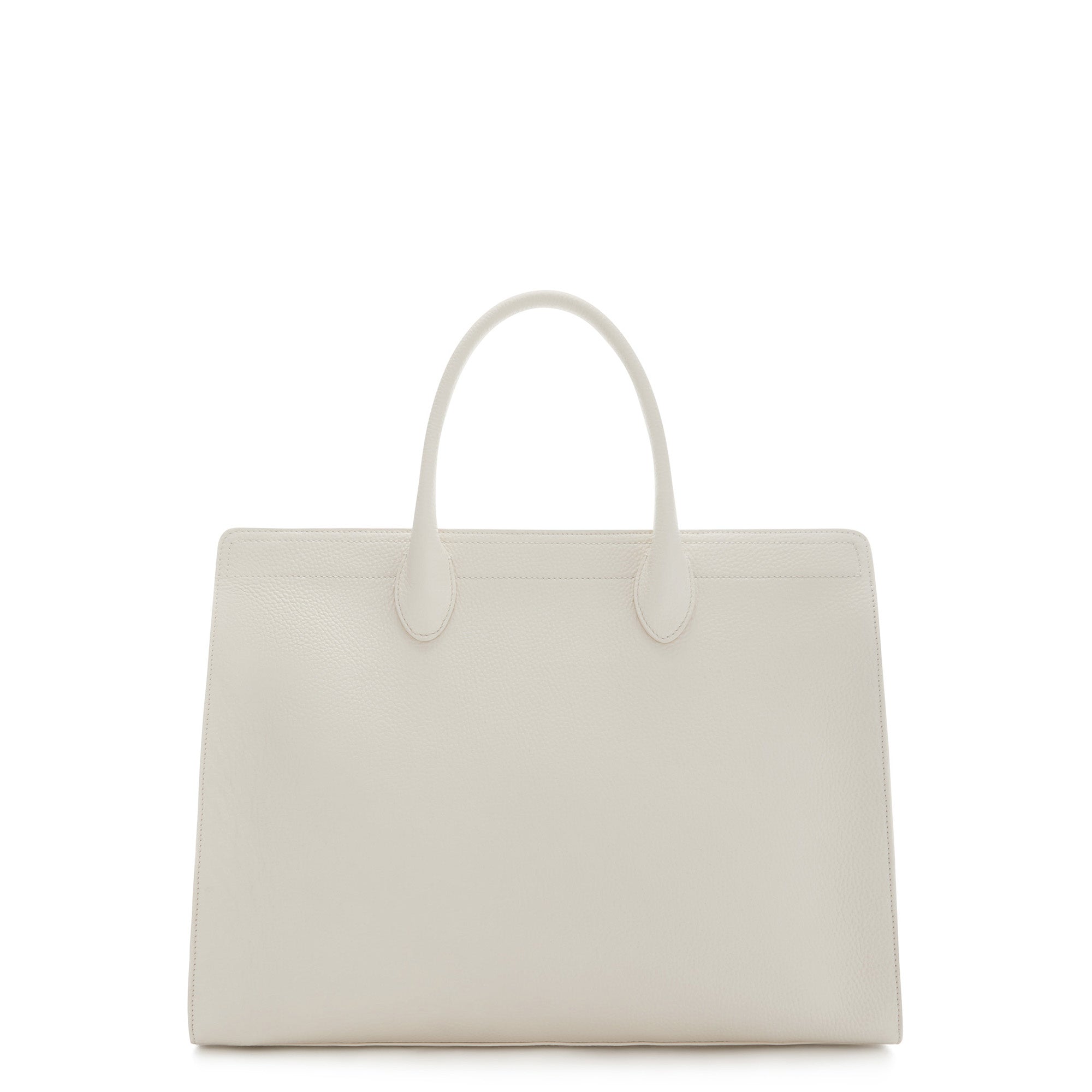 Honoré Nadine cream calfskin leather handbag with 16.4 inch laptop pocket