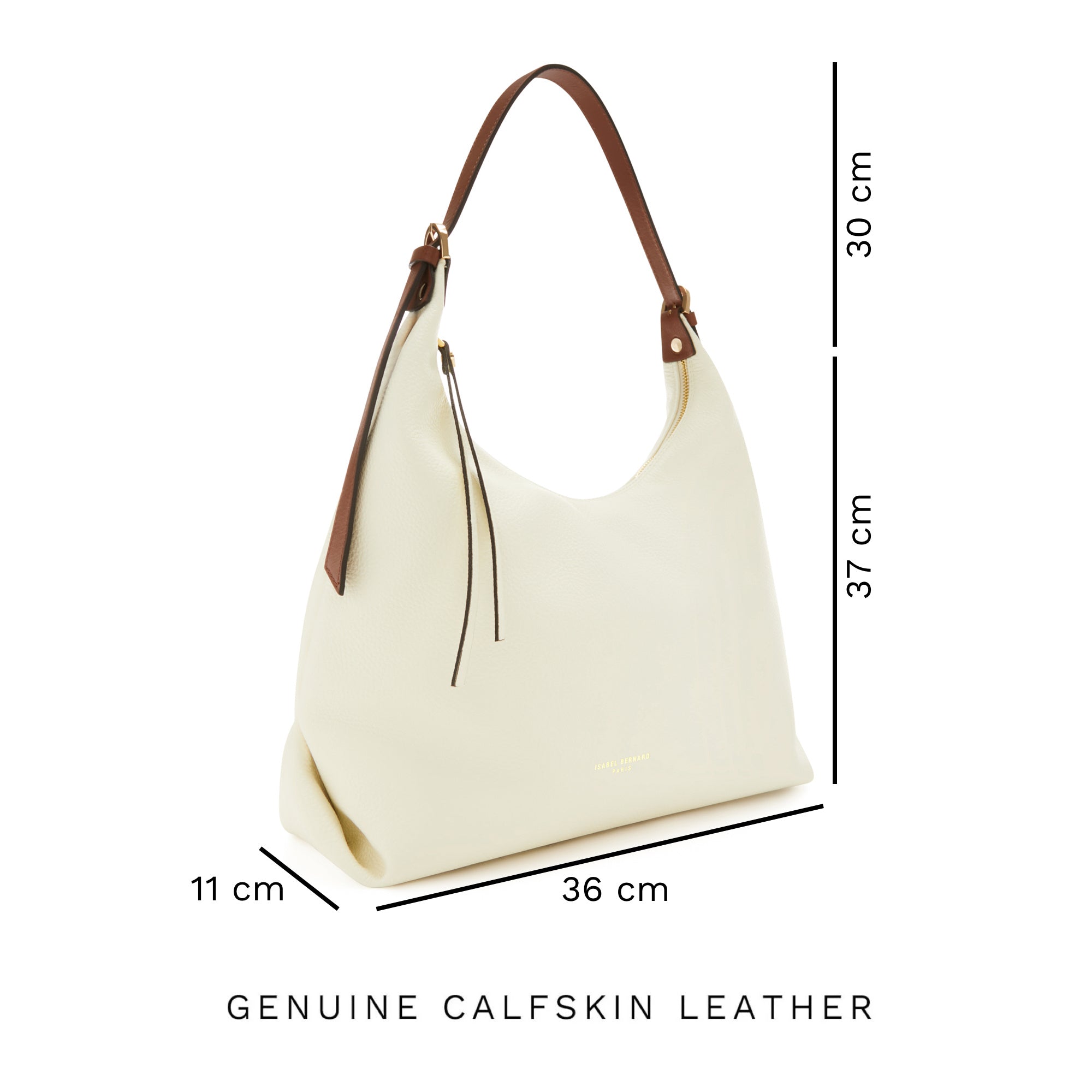 Honoré Muriel cream calfskin leather shoulder bag