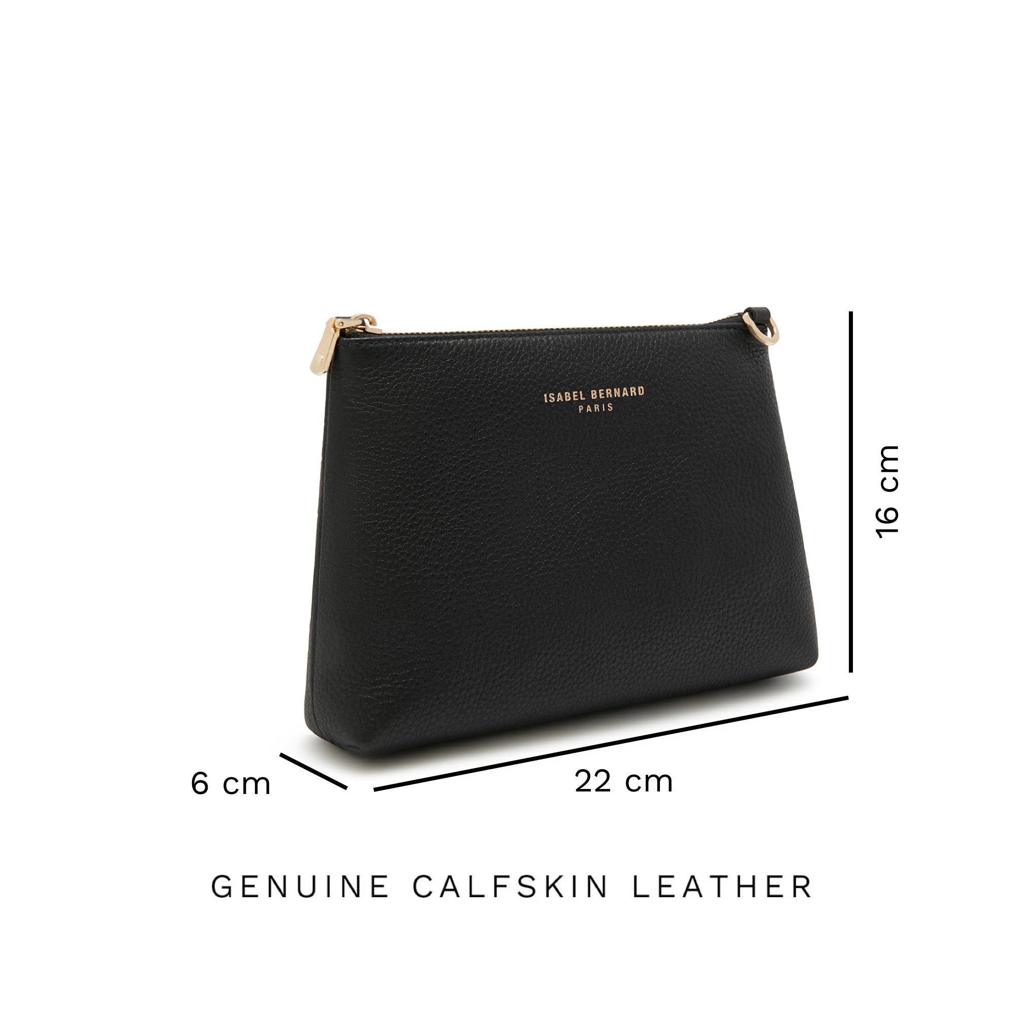 Honoré Misra black calfskin leather shoulder bag