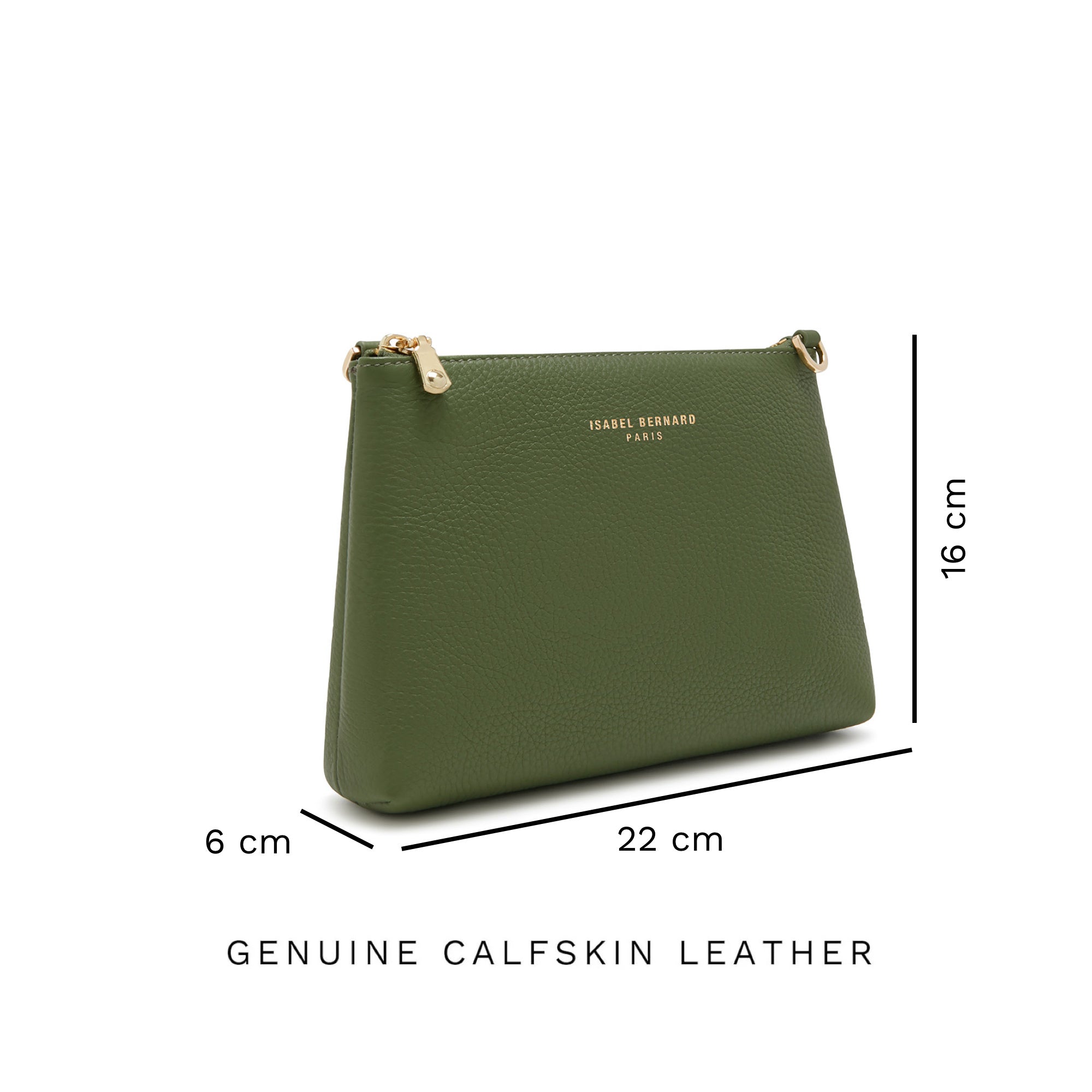 Honoré Misra green calfskin leather shoulder bag