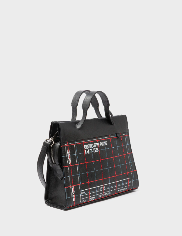 Vali Small Crossbody Black Leather Bag - Lovestitch Design