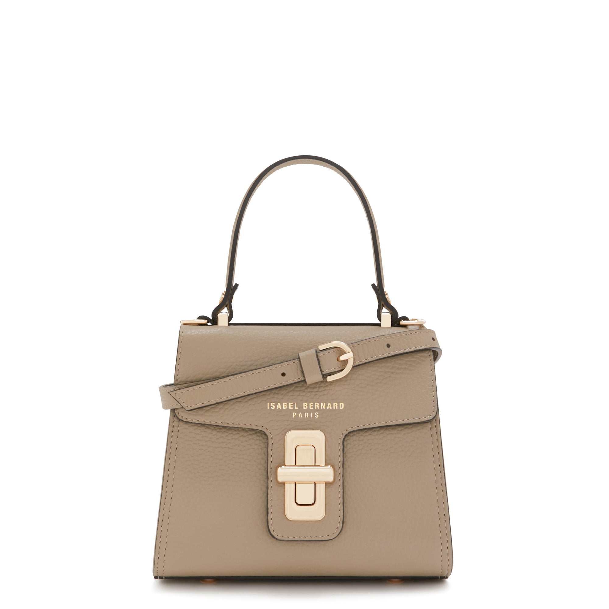 Femme Forte Simone Mini taupe leather handbag calfskin leather