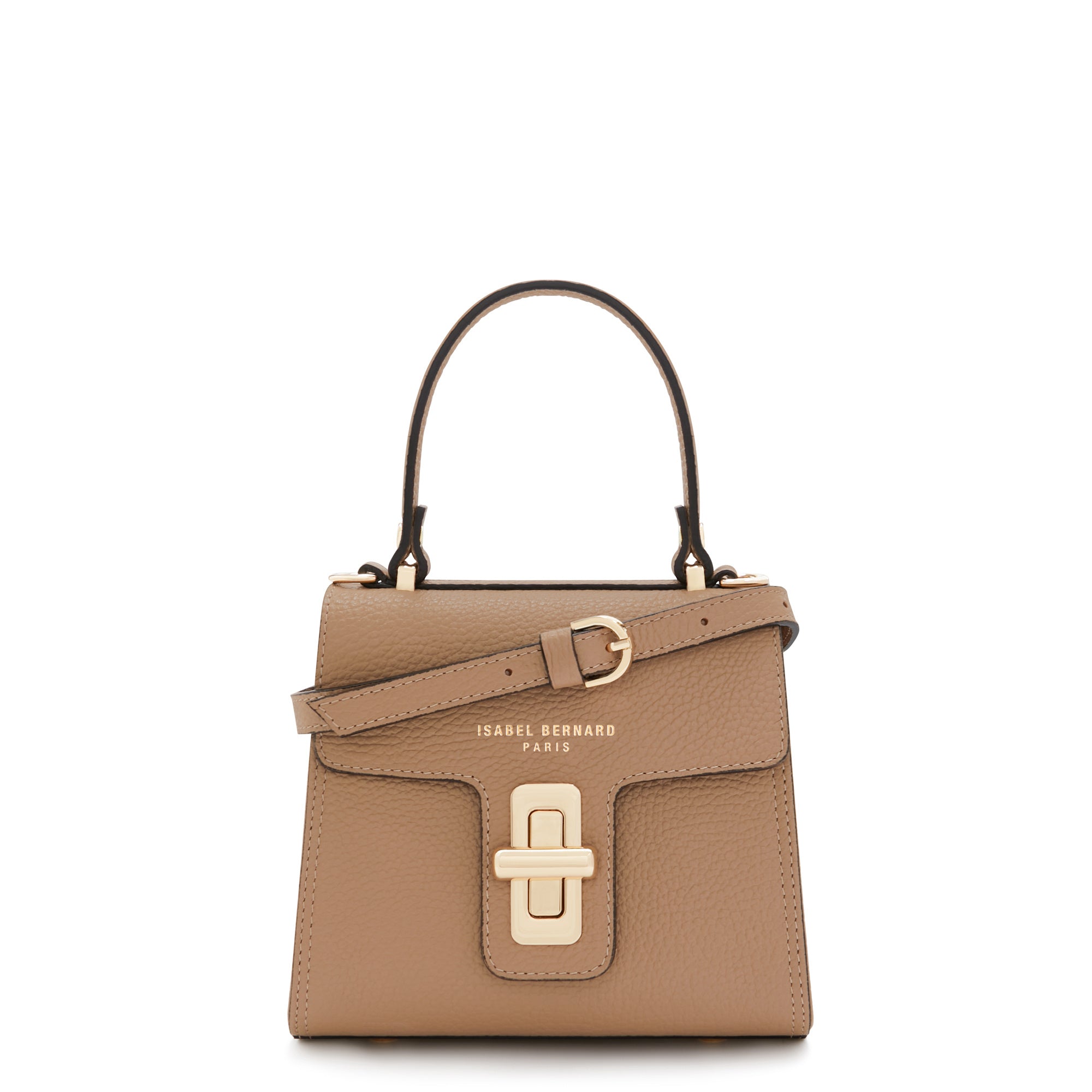 Femme Forte Simone Mini beige leather handbag calfskin leather