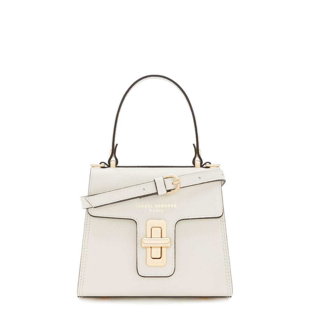 Femme Forte Simone Mini white leather handbag calfskin leather