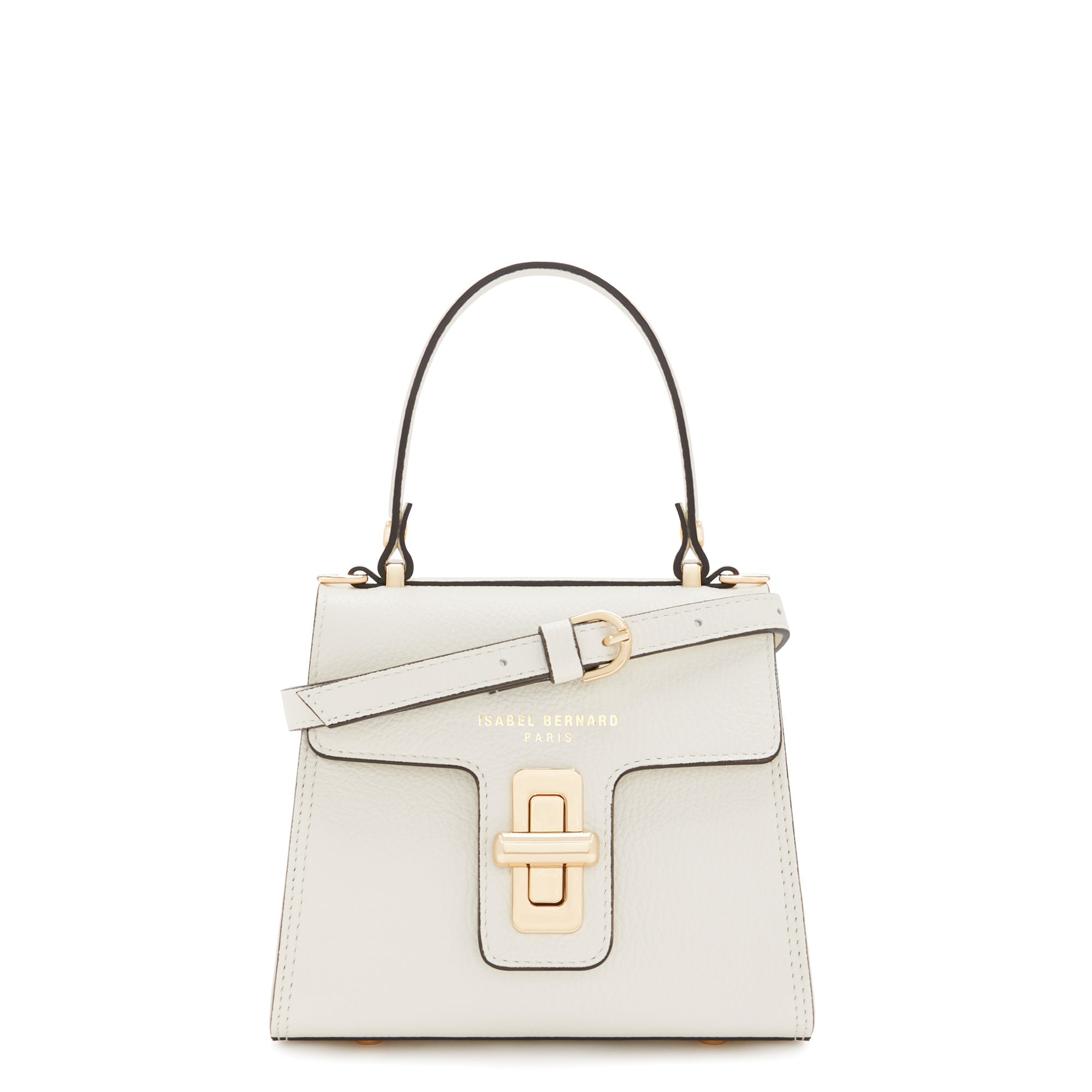 Femme Forte Simone Mini white leather handbag calfskin leather