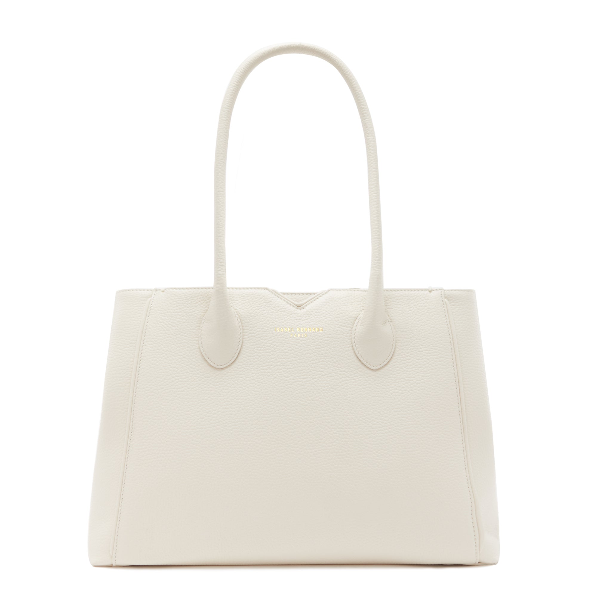 Cadeau d'Isabel cream calfskin leather handbag and wallet set