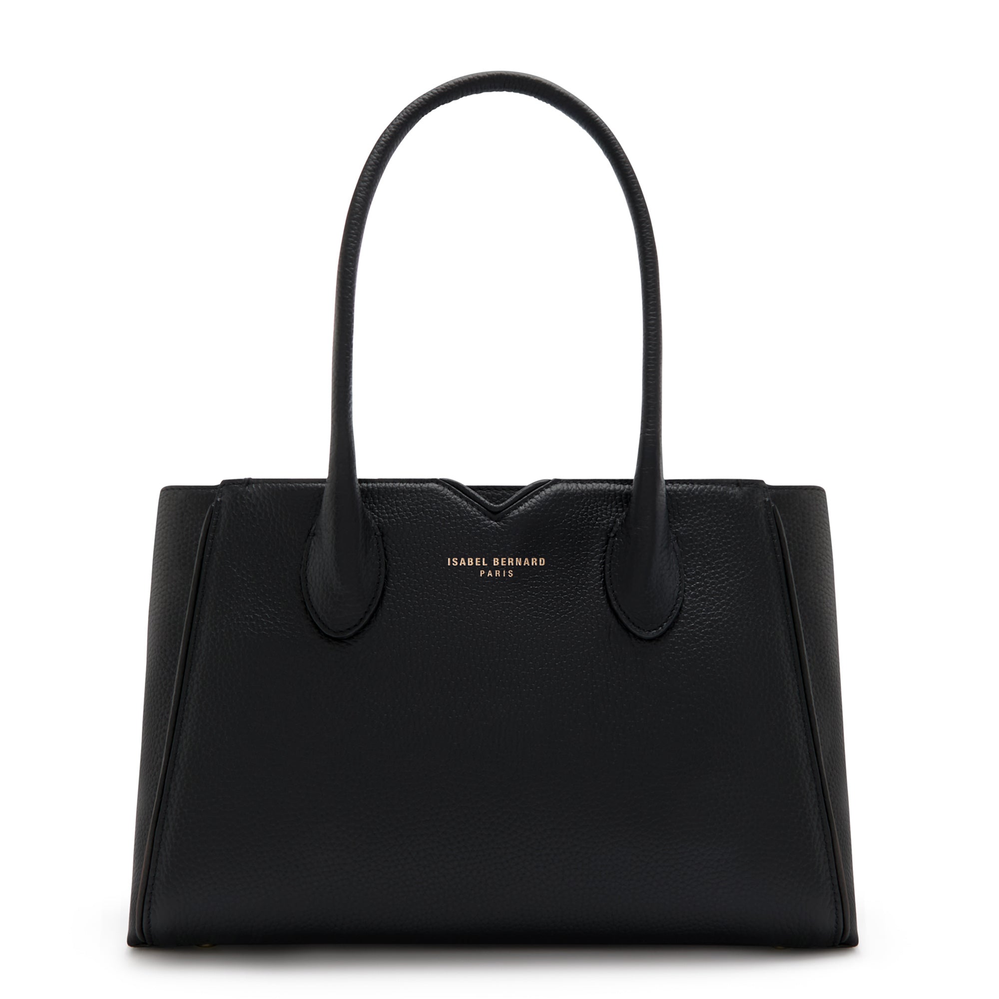 Cadeau d'Isabel black calfskin leather handbag and wallet set