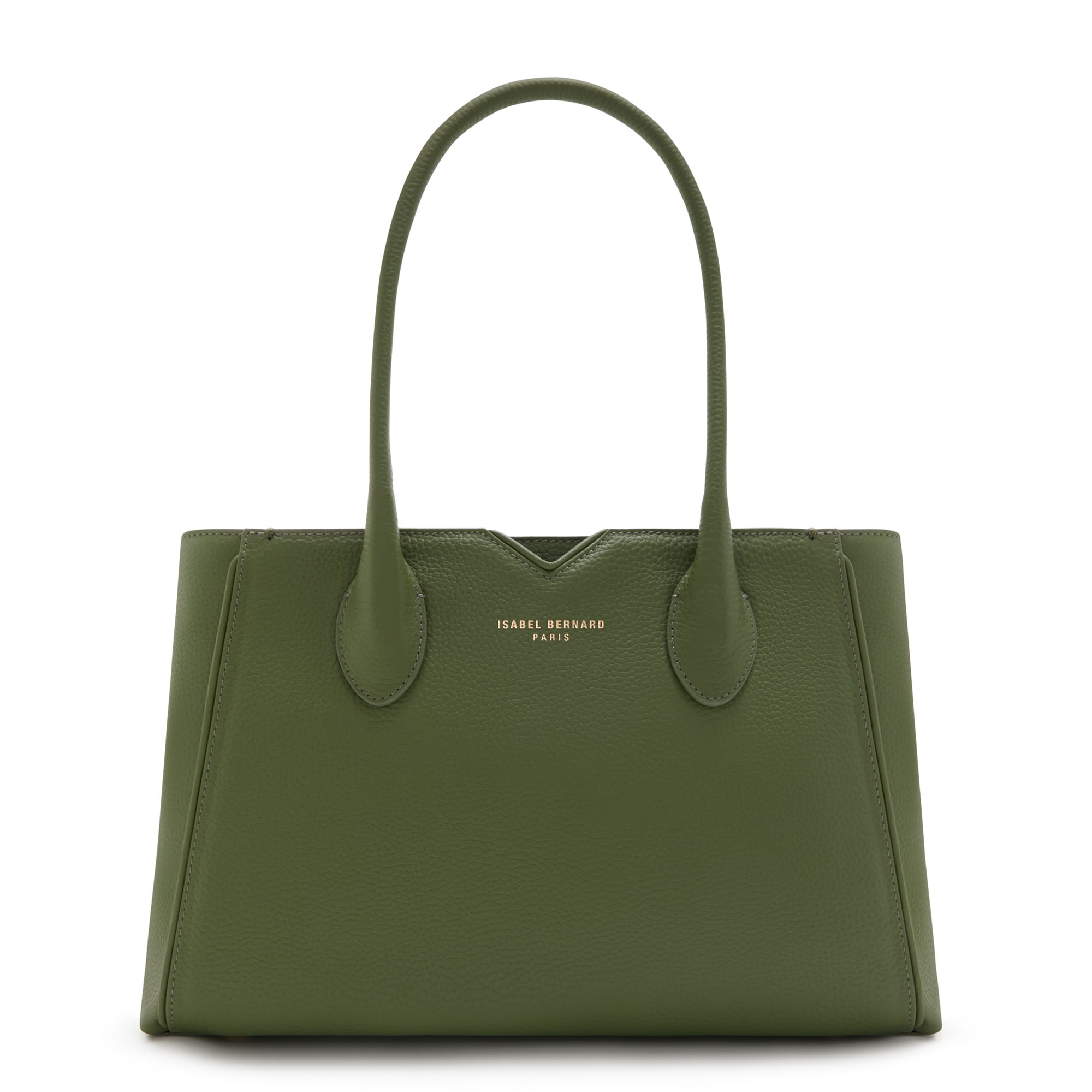 Cadeau d'Isabel green calfskin leather handbag and wallet set