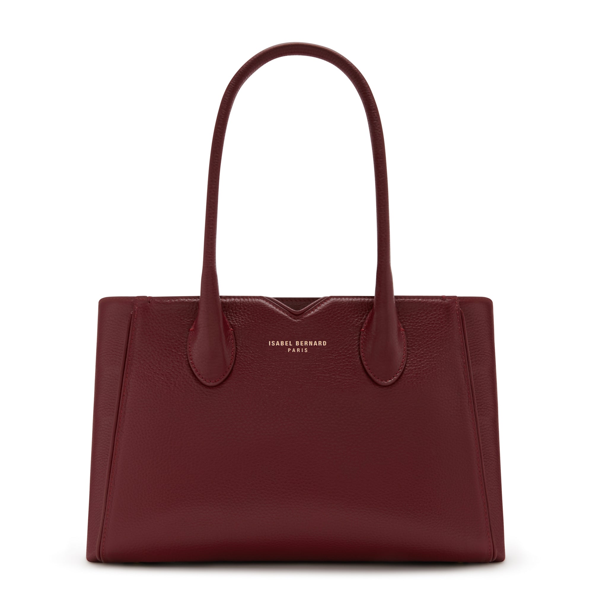 Honoré Cloe Midi bordeaux red calfskin leather handbag