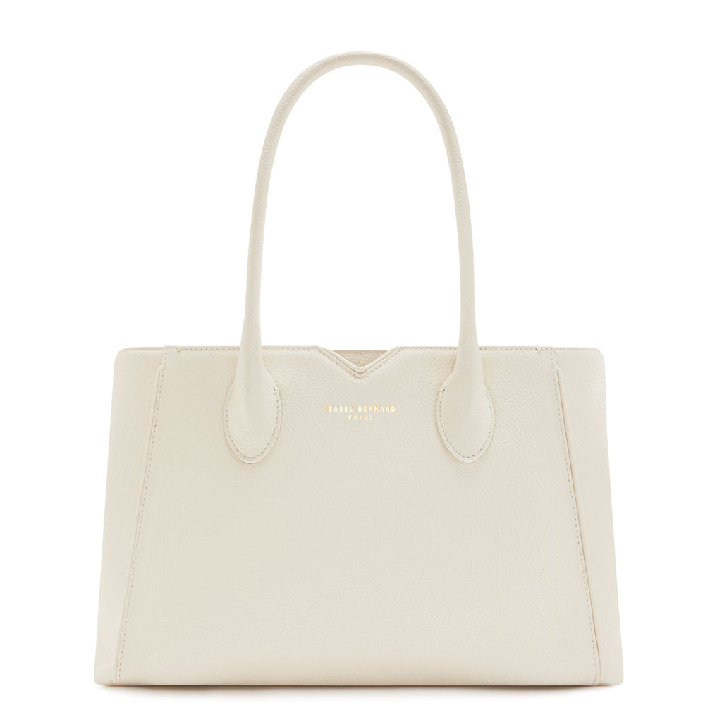 Honoré Cloe Midi cream calfskin leather handbag