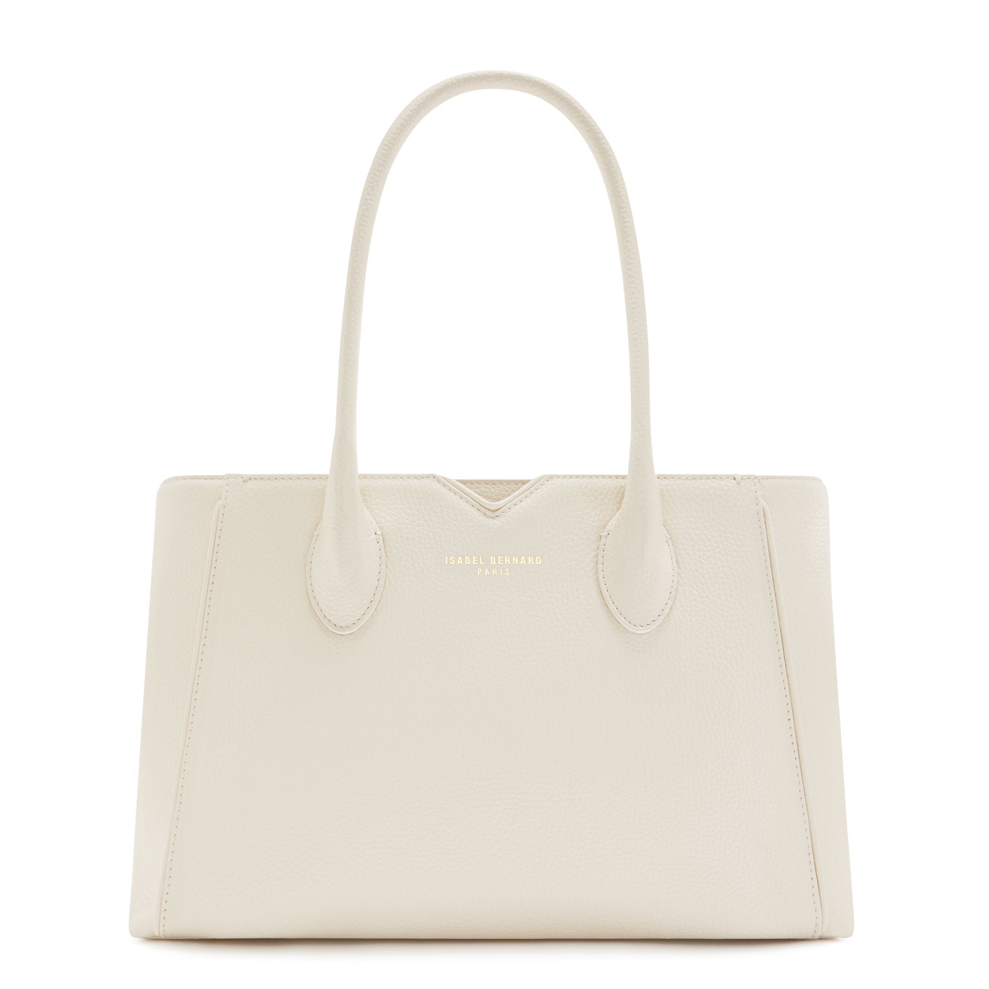 Cadeau d'Isabel cream calfskin leather handbag and wallet set