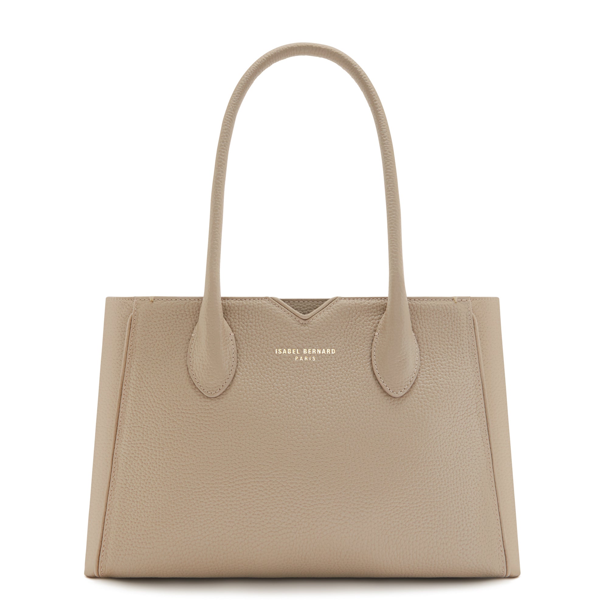 Cadeau d'Isabel taupe calfskin leather handbag and wallet set