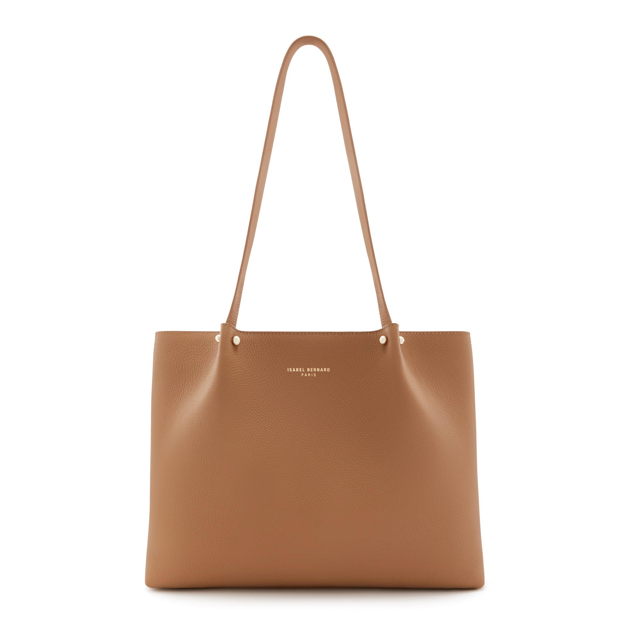 Cadeau d'Isabel camel calfskin leather shopper and wallet set