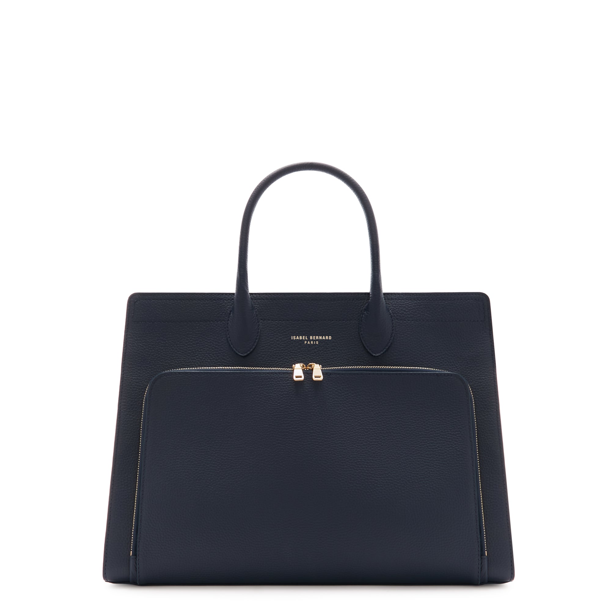 Honoré Nadine blue calfskin leather handbag with 16.4 inch laptop pocket