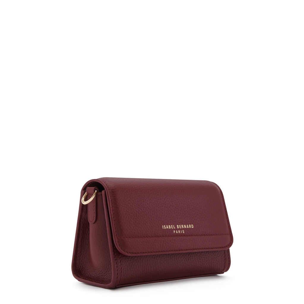 Femme Forte Kim bordeaux red calfskin leather crossbody bag