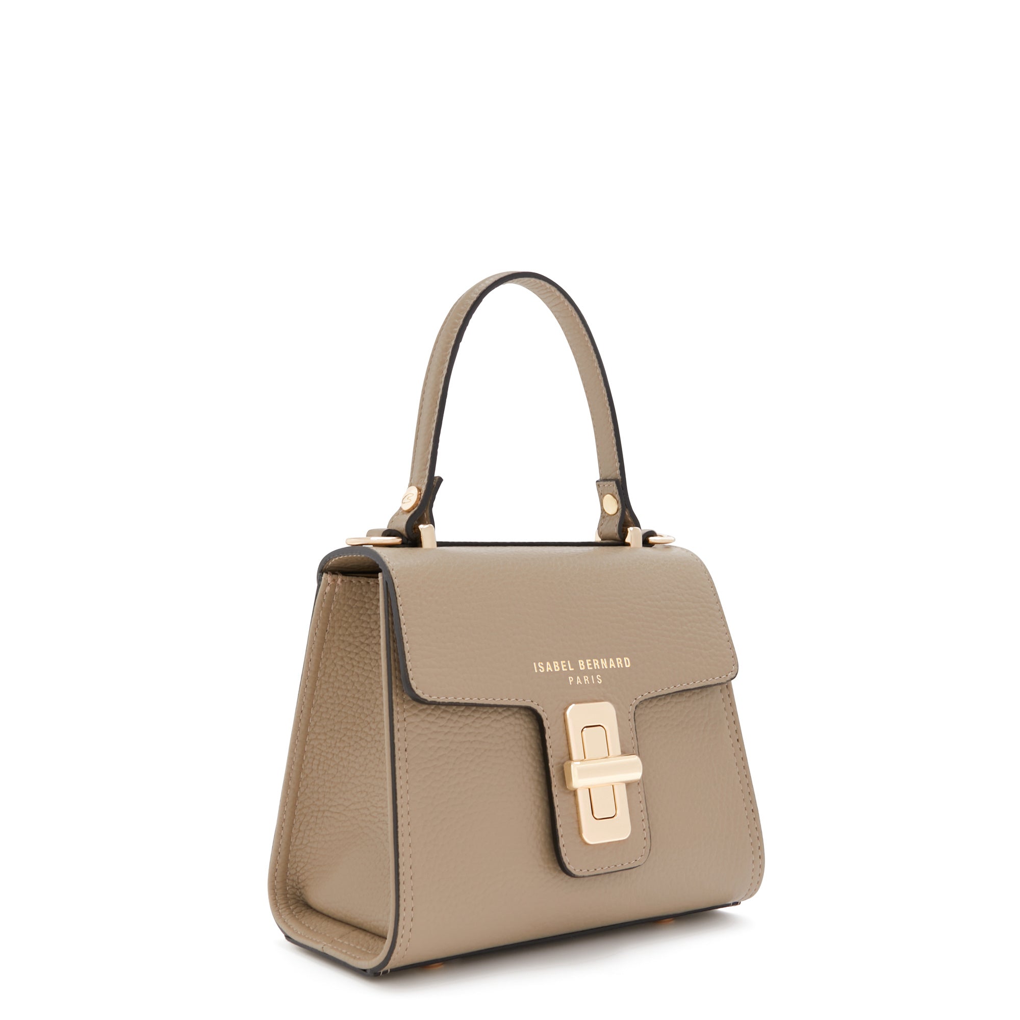 Femme Forte Simone Mini taupe leather handbag calfskin leather
