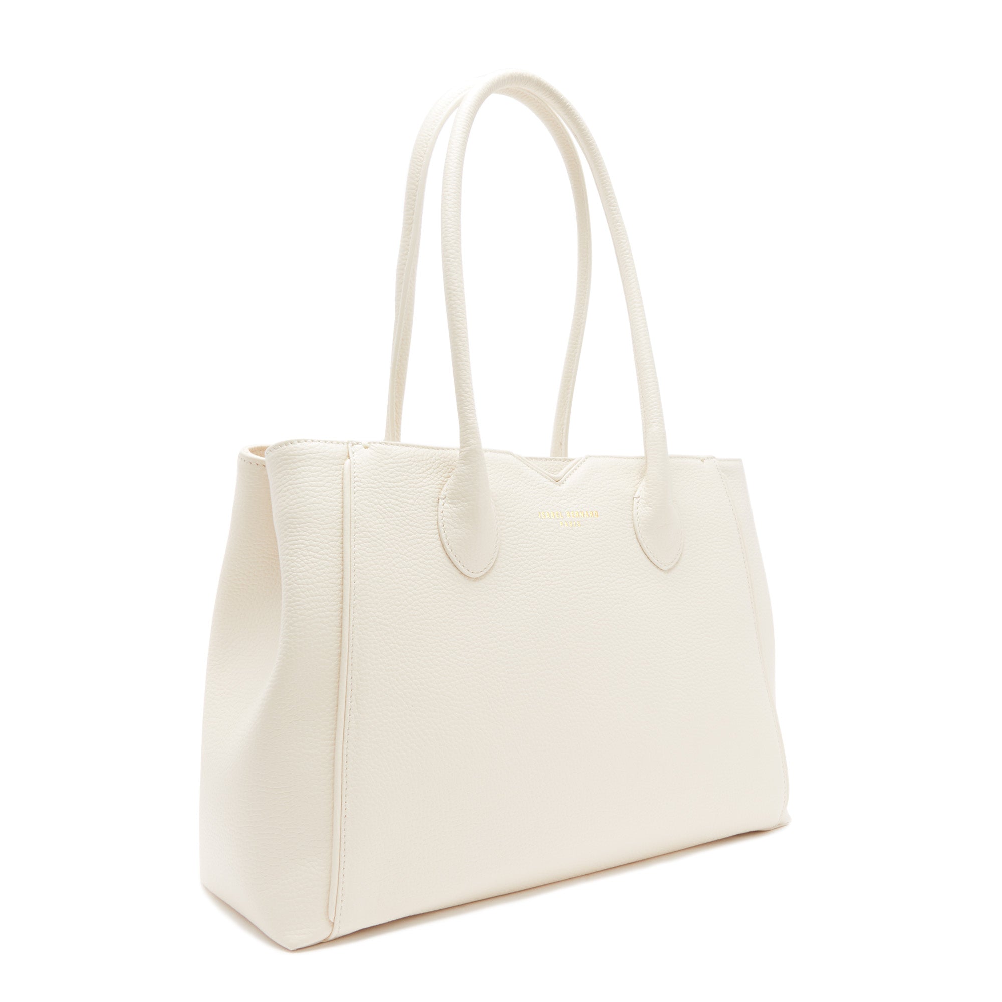 Cadeau d'Isabel cream calfskin leather handbag and wallet set