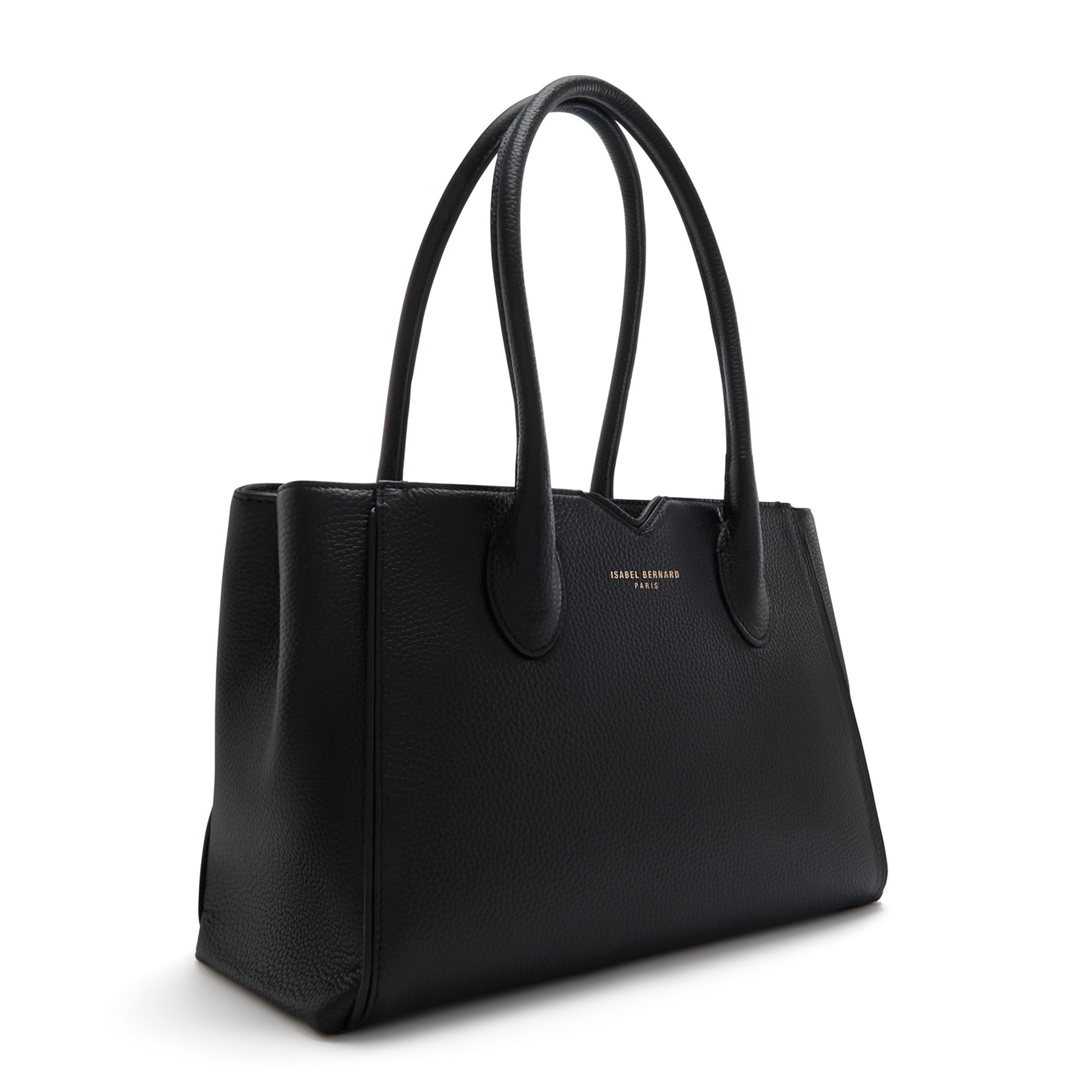 Cadeau d'Isabel black calfskin leather handbag and wallet set