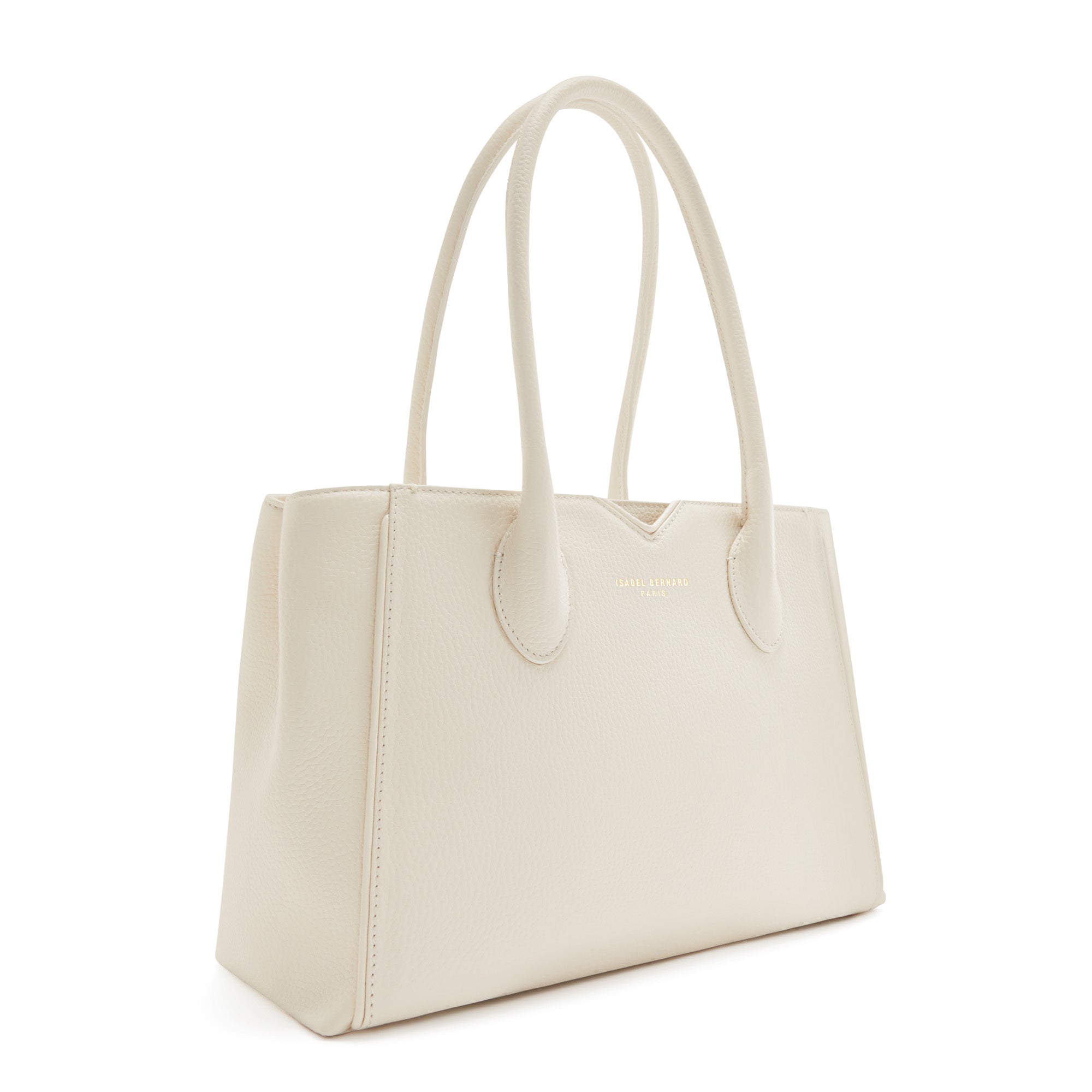 Cadeau d'Isabel cream calfskin leather handbag and wallet set