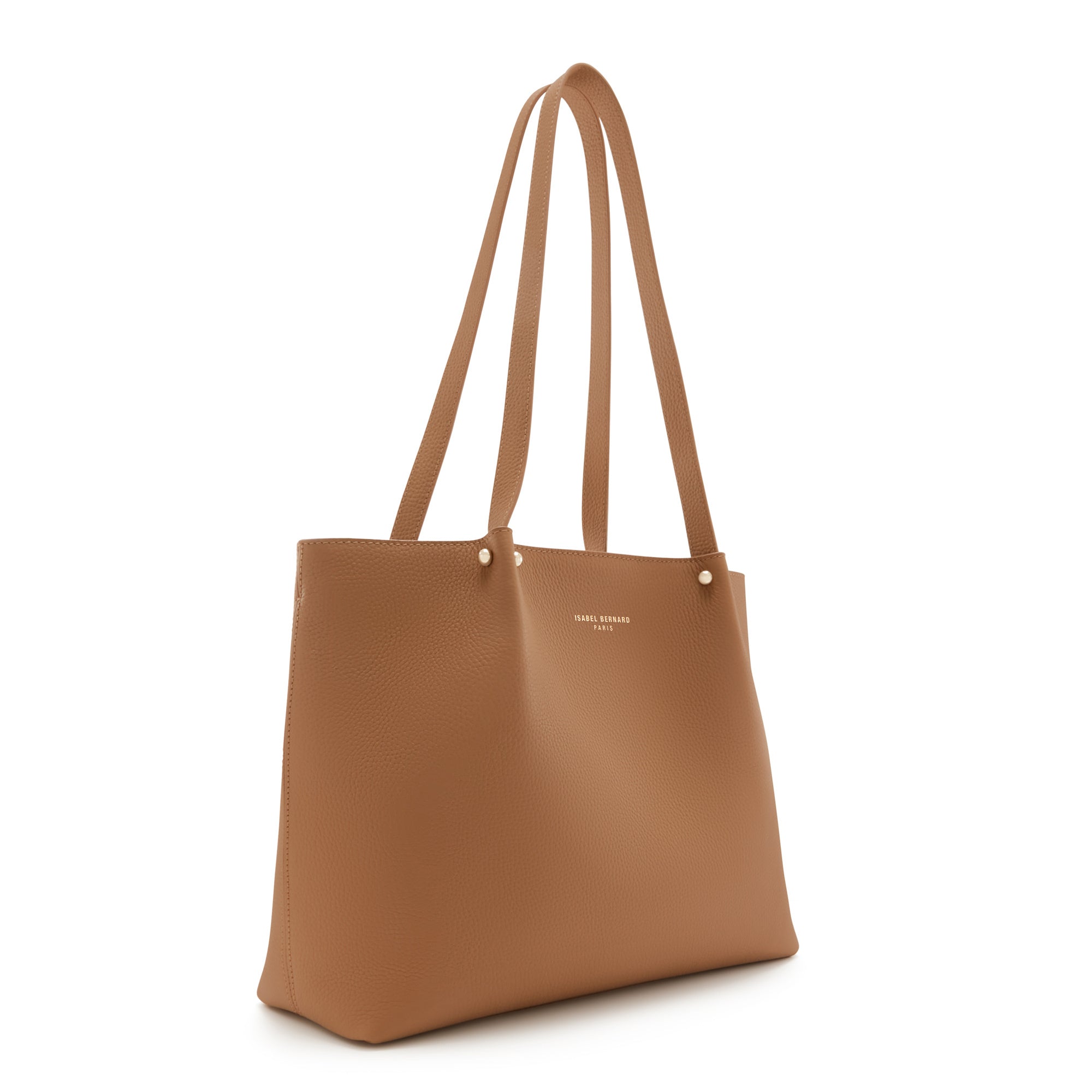 Cadeau d'Isabel camel calfskin leather shopper and wallet set