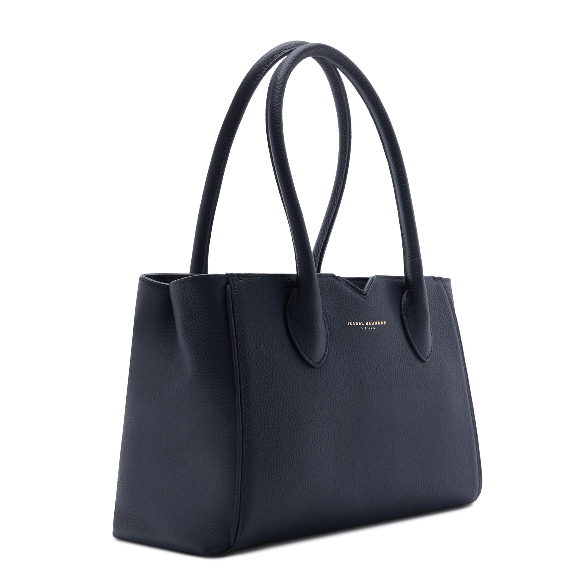 Honoré Cloe Midi blue calfskin leather handbag