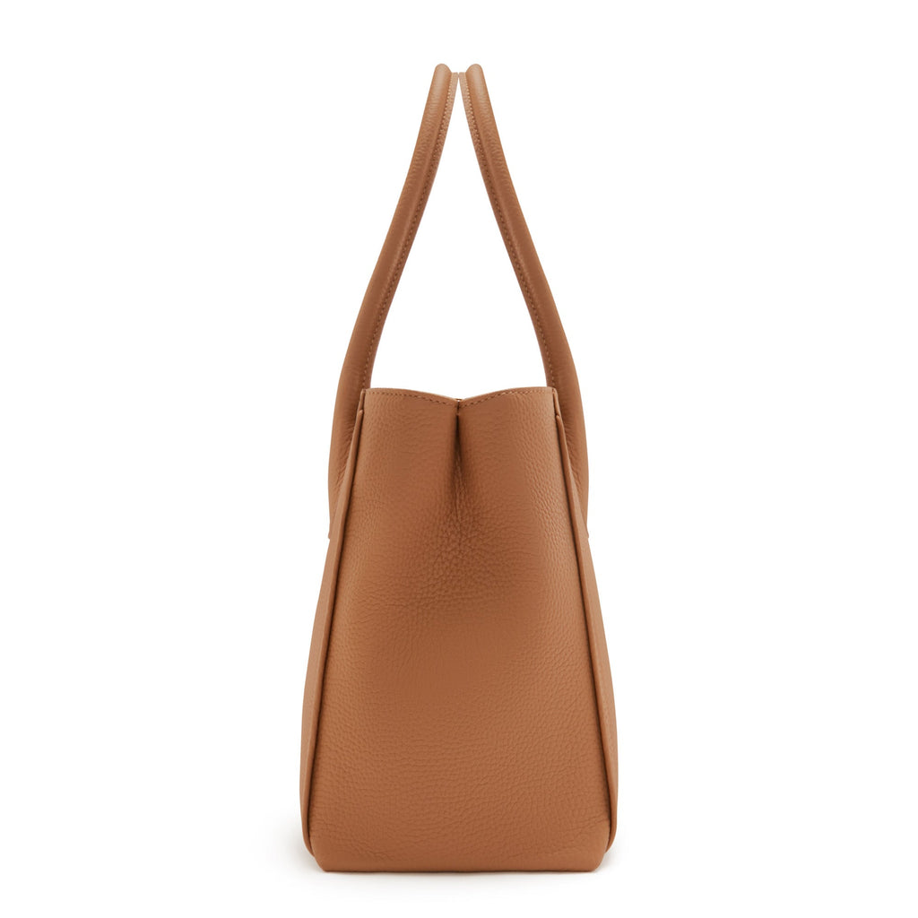 Cadeau d'Isabel camel calfskin leather handbag and wallet set