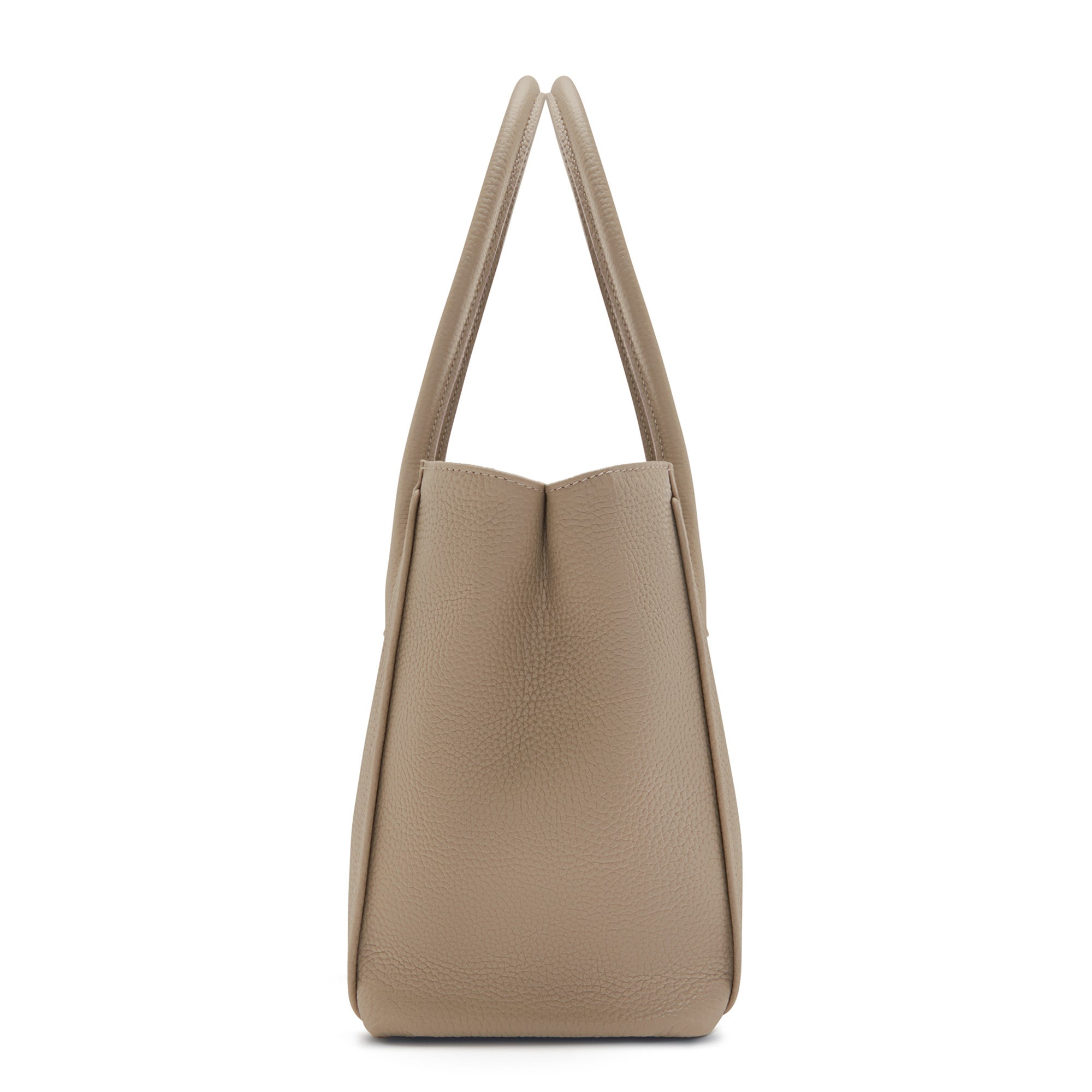 Cadeau d'Isabel taupe calfskin leather handbag and wallet set