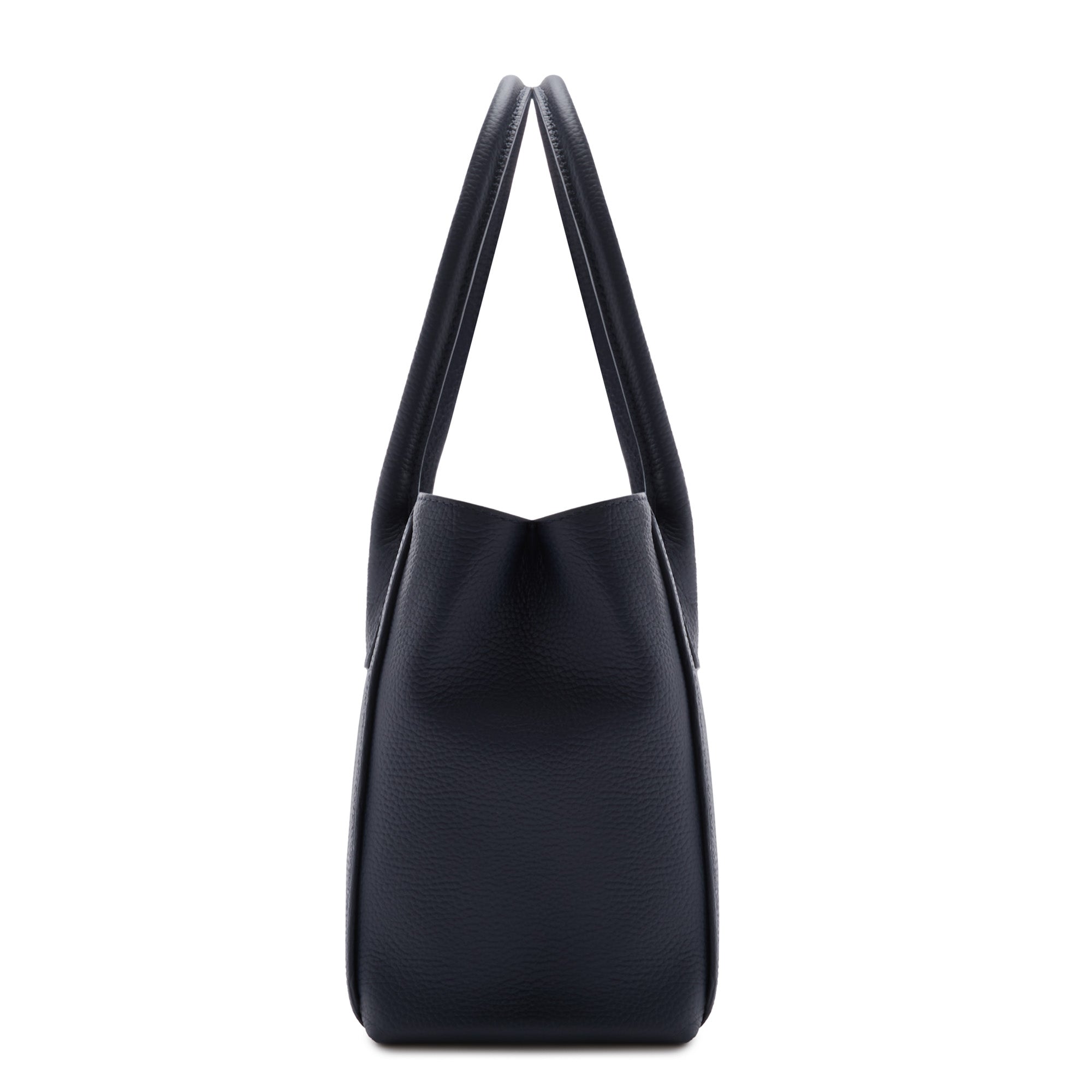 Honoré Cloe Midi blue calfskin leather handbag