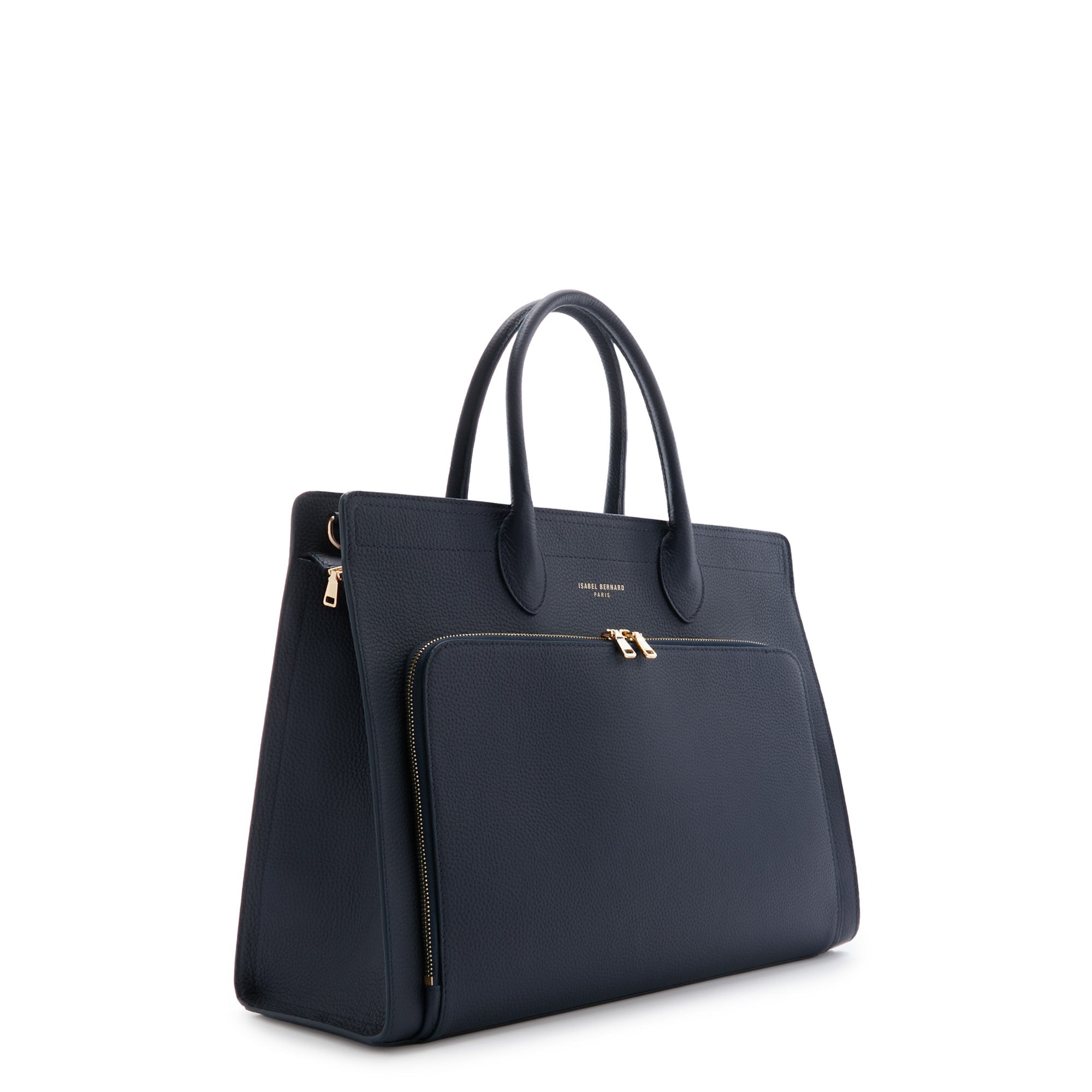 Honoré Nadine blue calfskin leather handbag with 16.4 inch laptop pocket