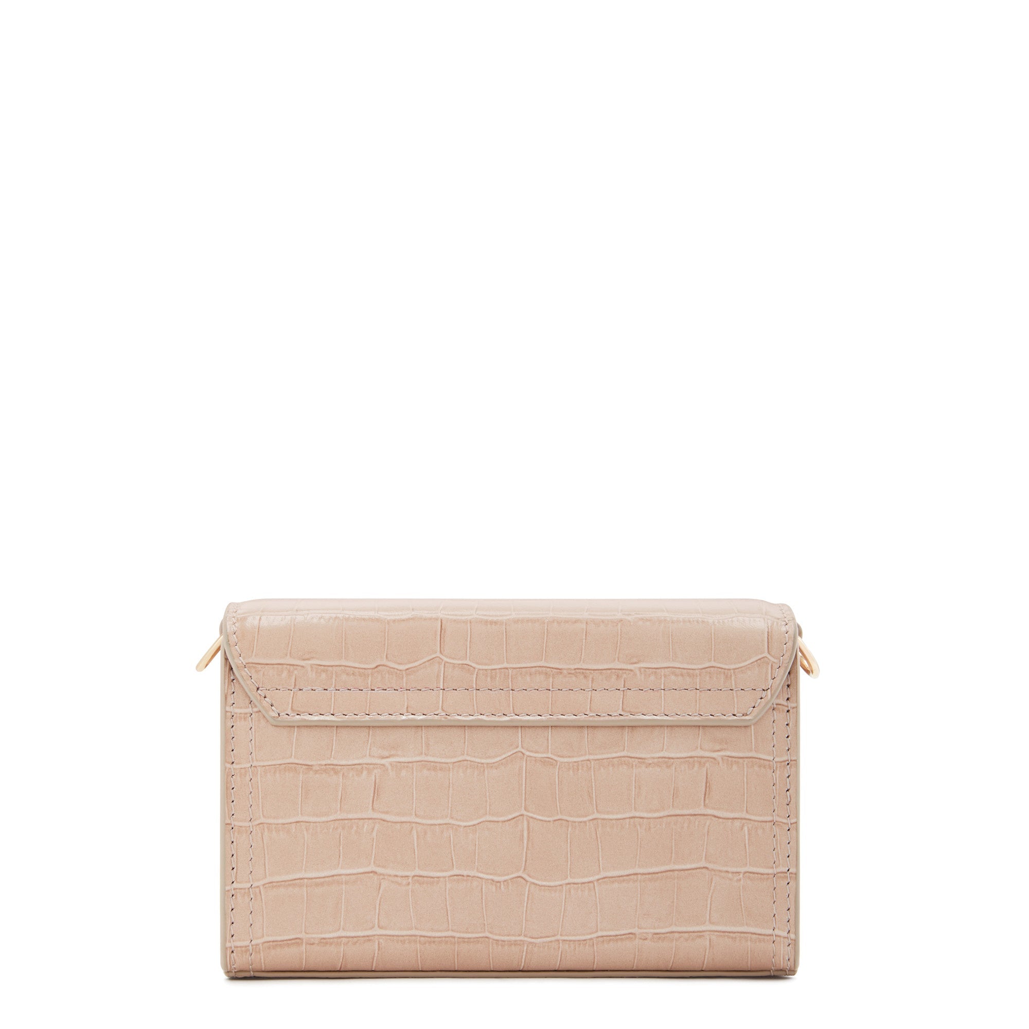 Femme Forte Kim croco beige calfskin leather crossbody bag