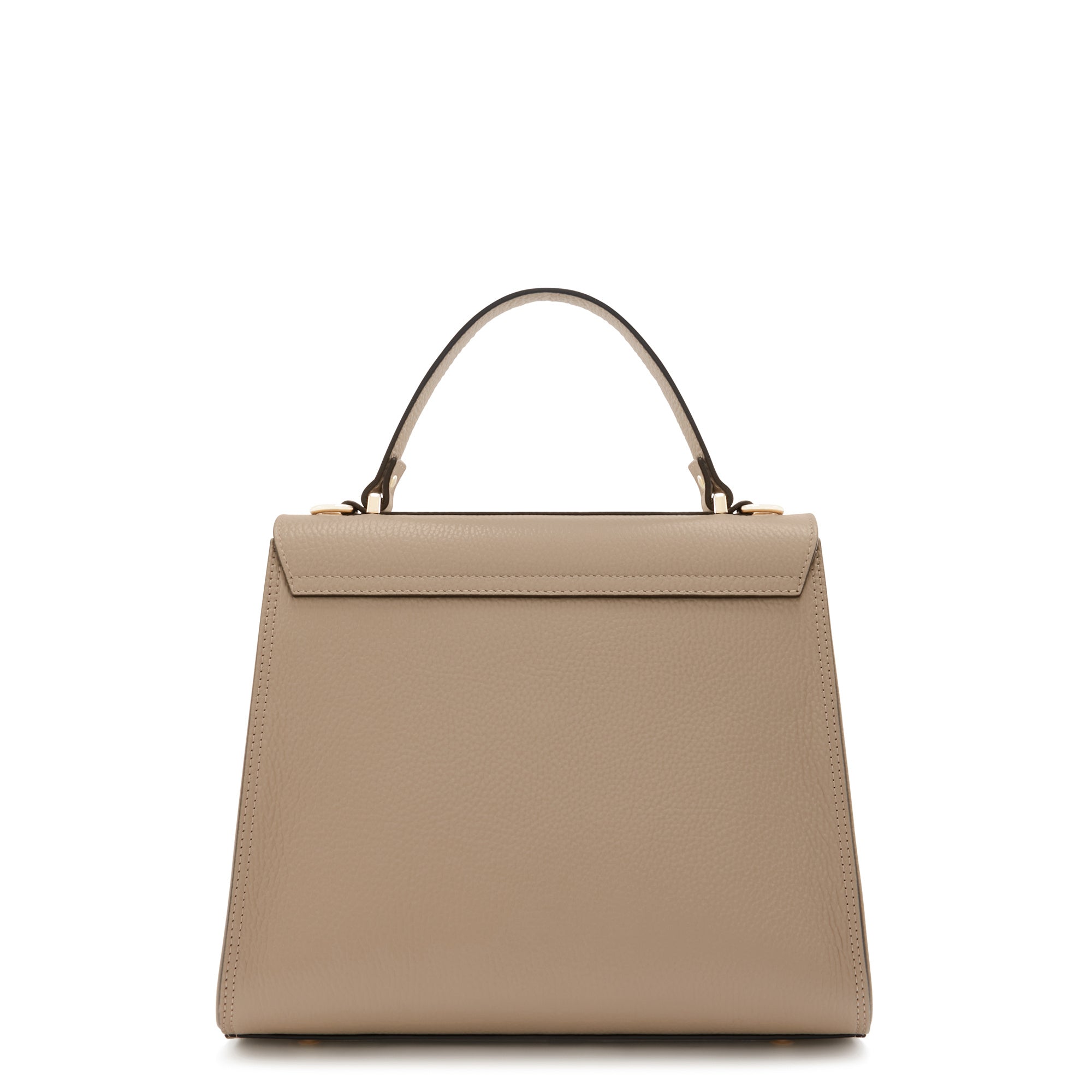 Femme Forte Simone Midi taupe leather handbag calfskin leather