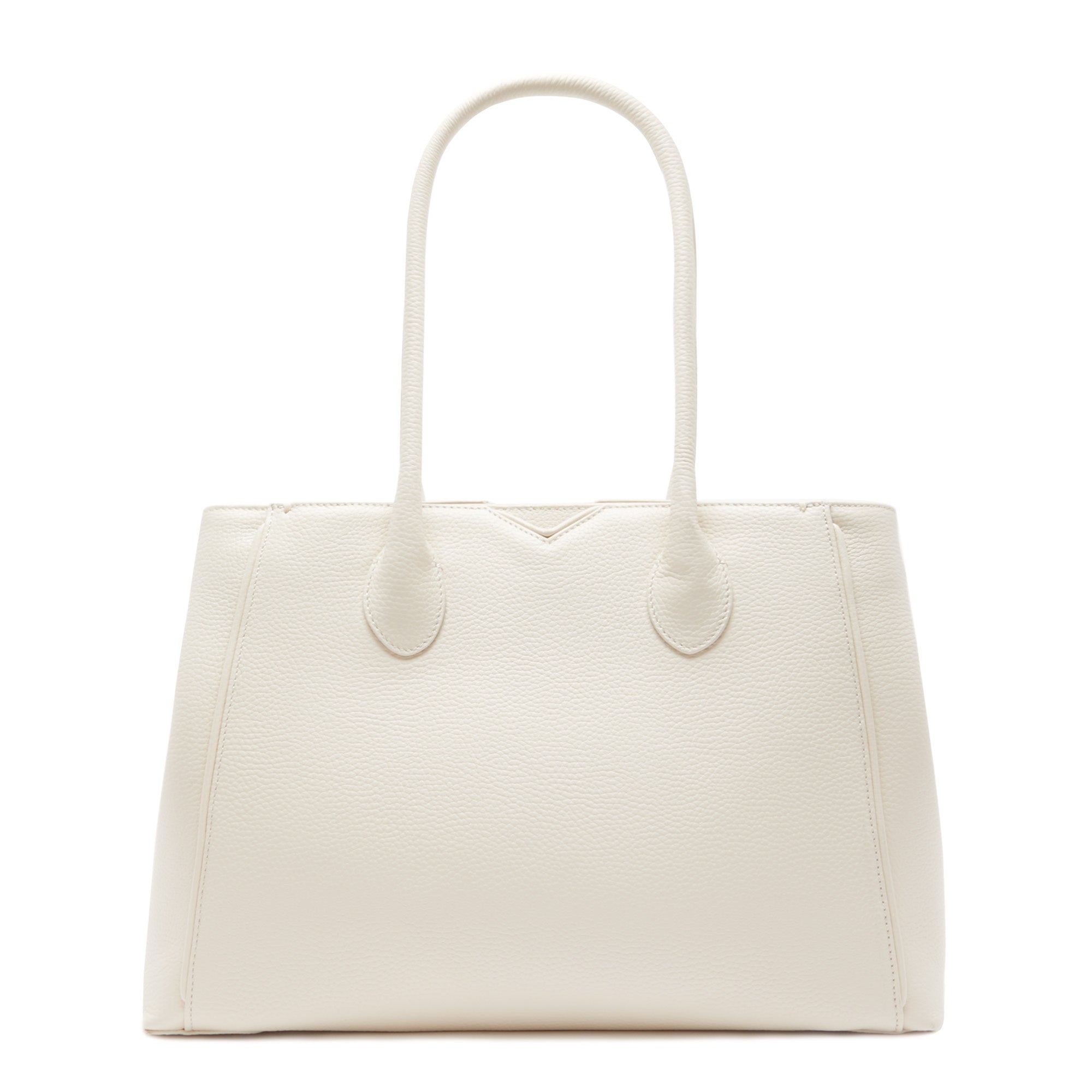 Cadeau d'Isabel cream calfskin leather handbag and wallet set