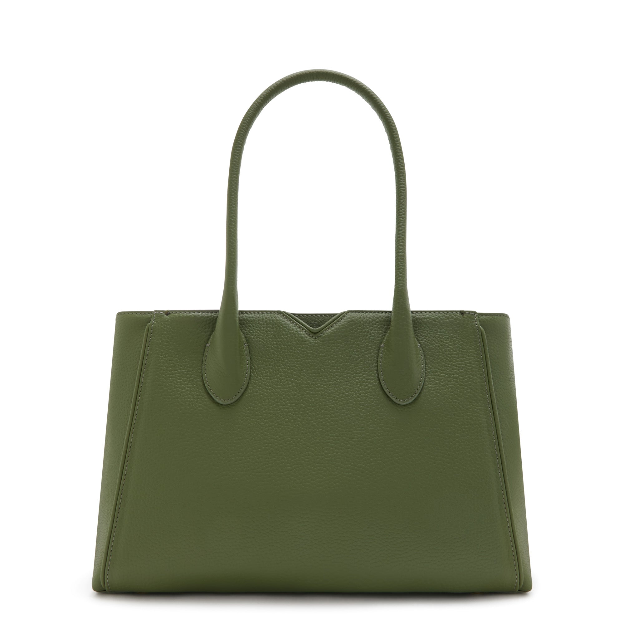 Cadeau d'Isabel green calfskin leather handbag and wallet set
