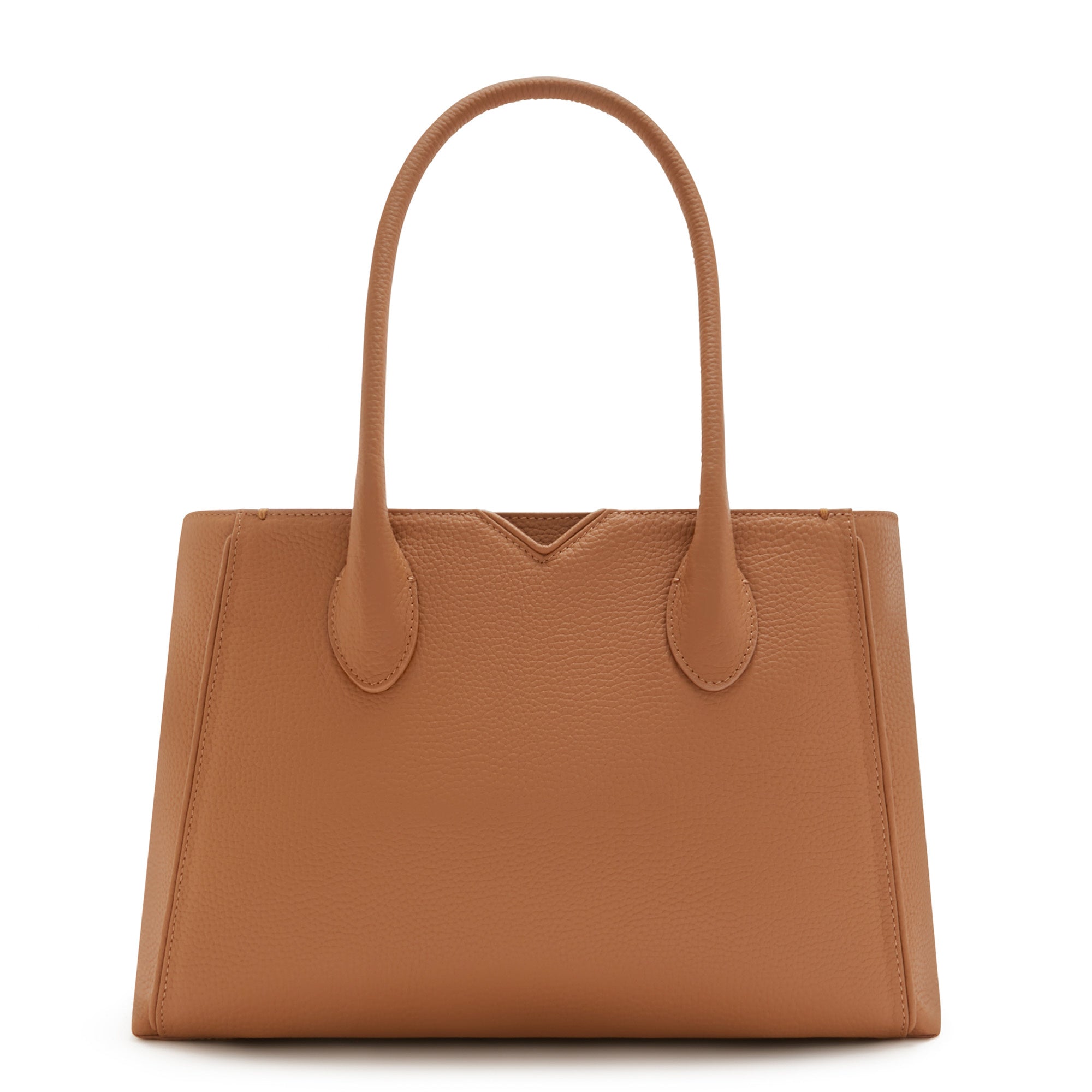 Cadeau d'Isabel camel calfskin leather handbag and wallet set