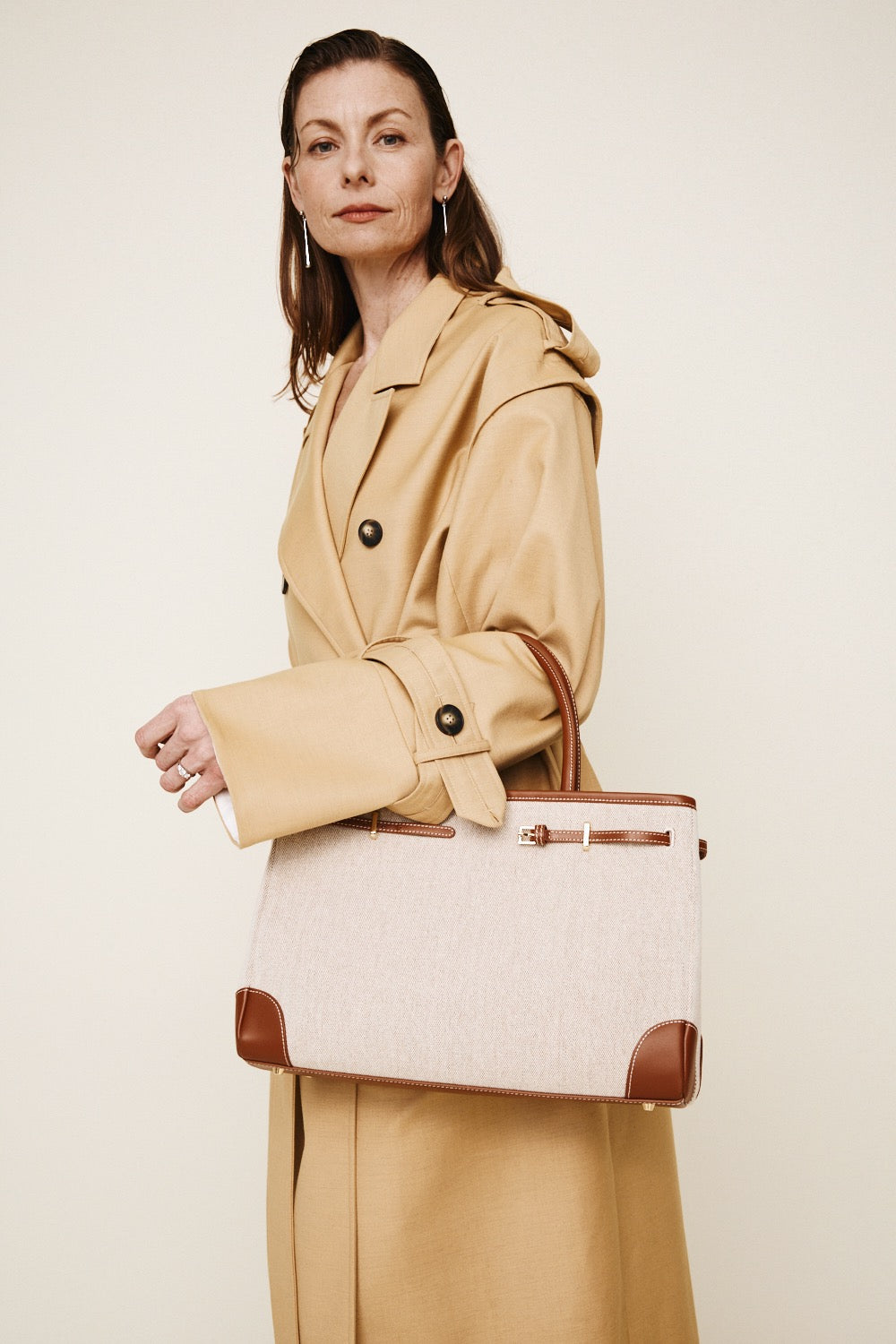 Caramel Canvas Book Tote Bag 33 (Final Sale)