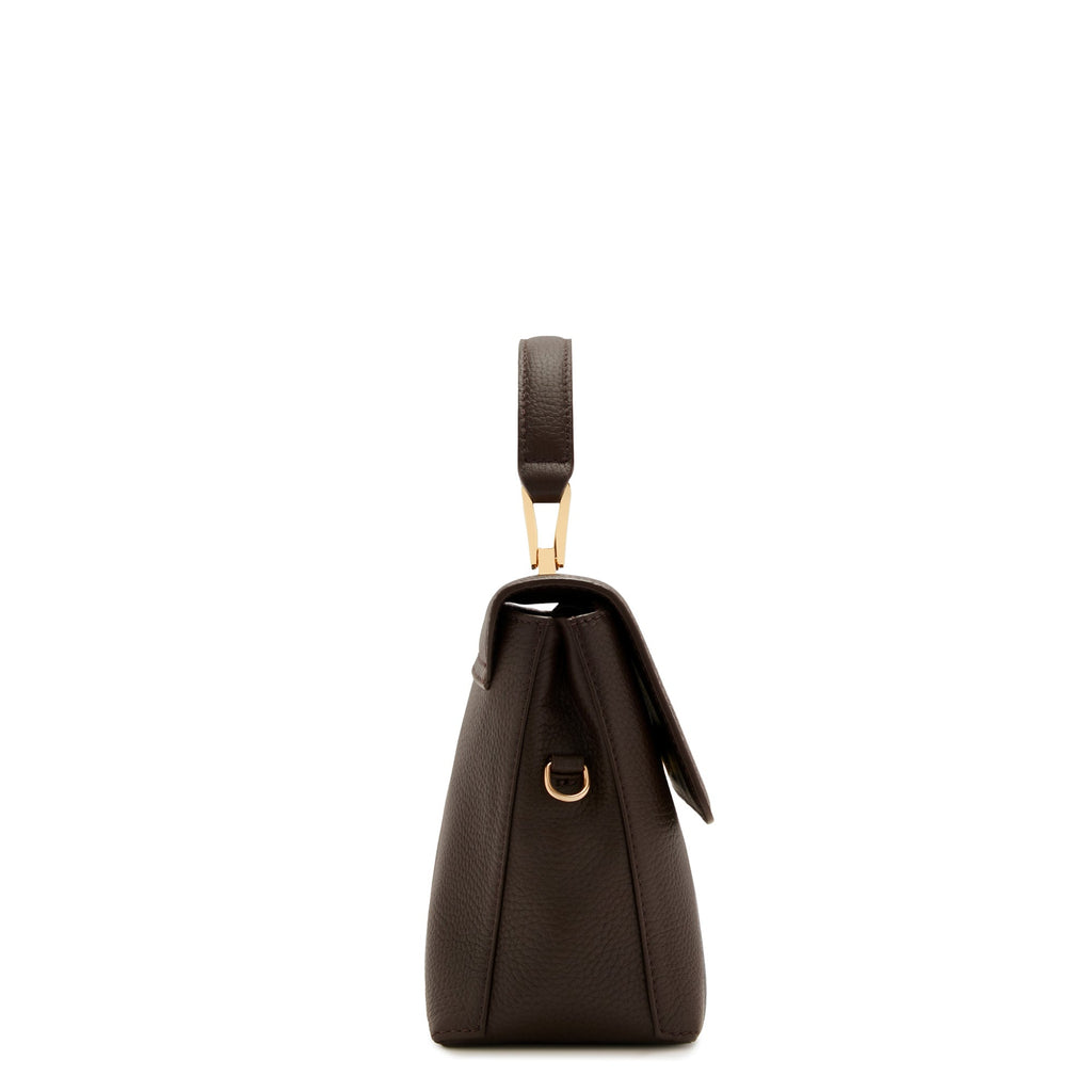 Femme Forte Heline brown calfskin leather handbag