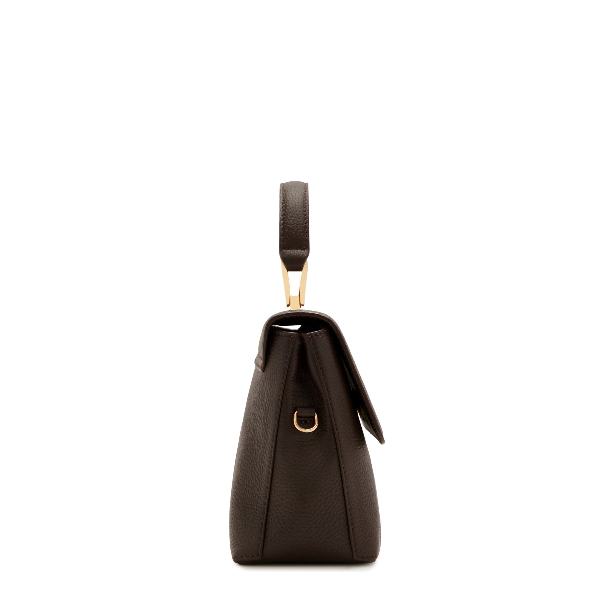 Femme Forte Heline brown calfskin leather handbag