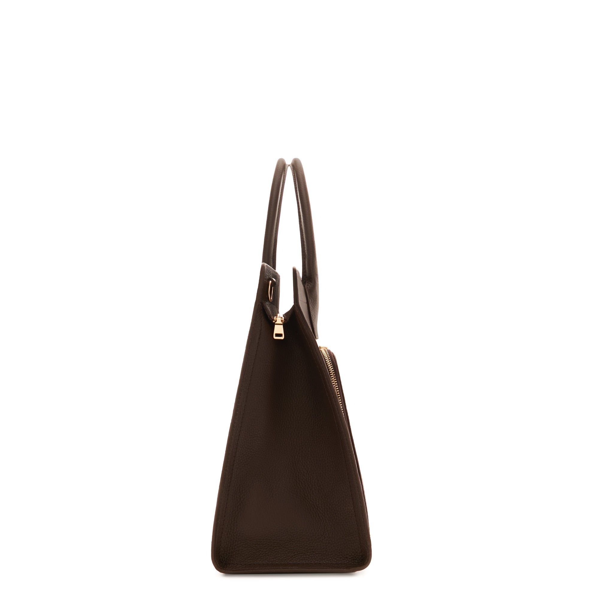 Honoré Nadine brown calfskin leather handbag with 16.4 inch laptop pocket