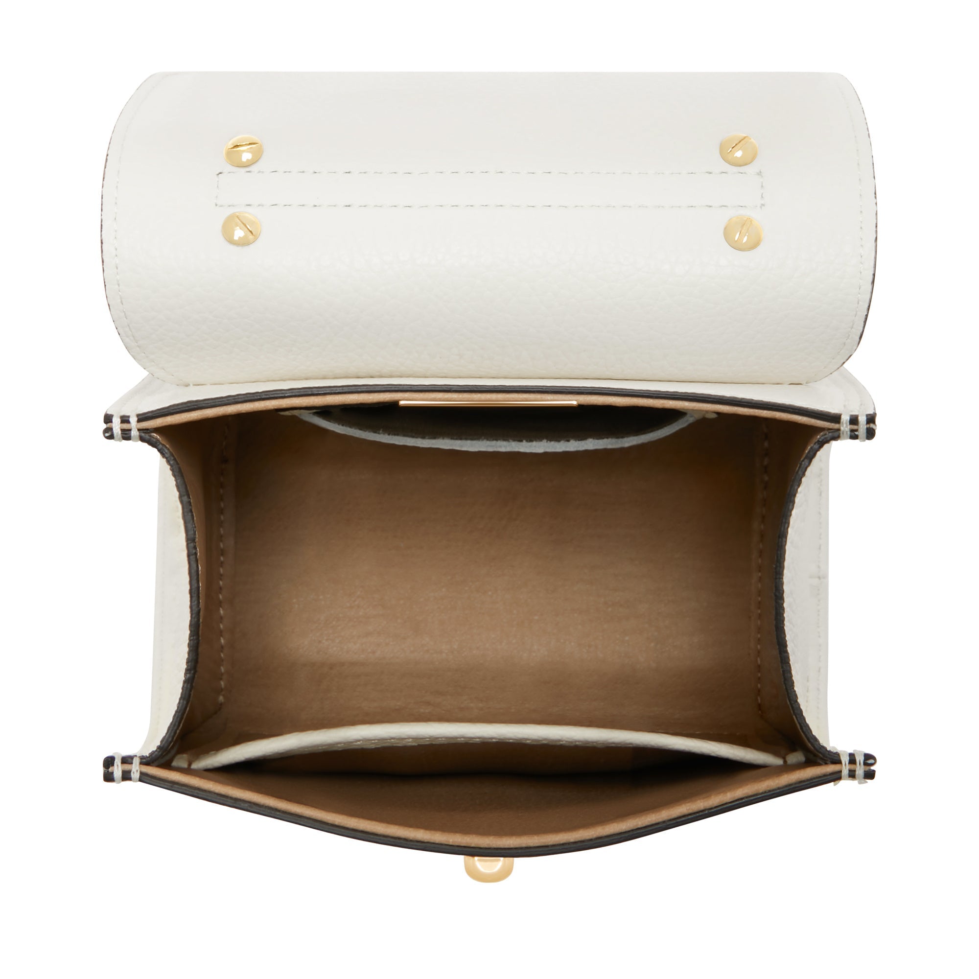 Femme Forte Simone Mini white leather handbag calfskin leather
