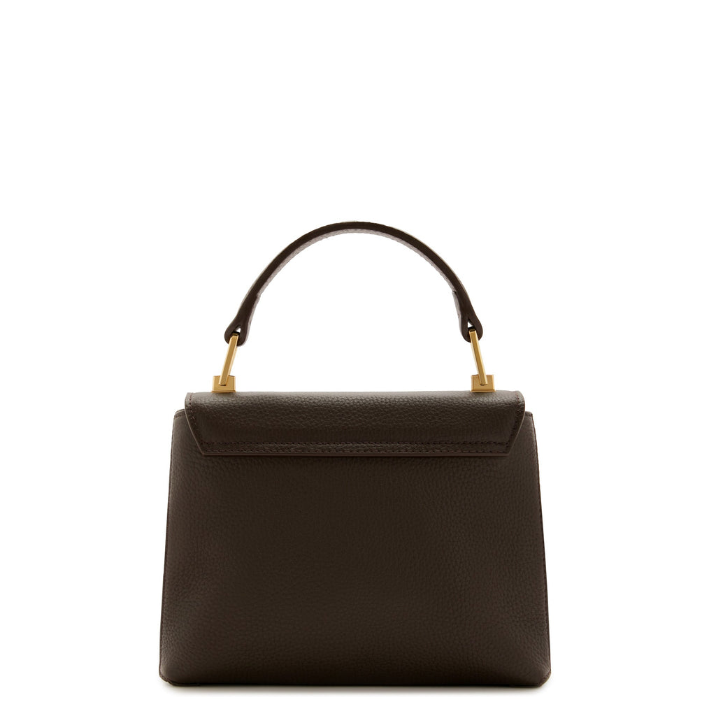 Femme Forte Heline brown calfskin leather handbag