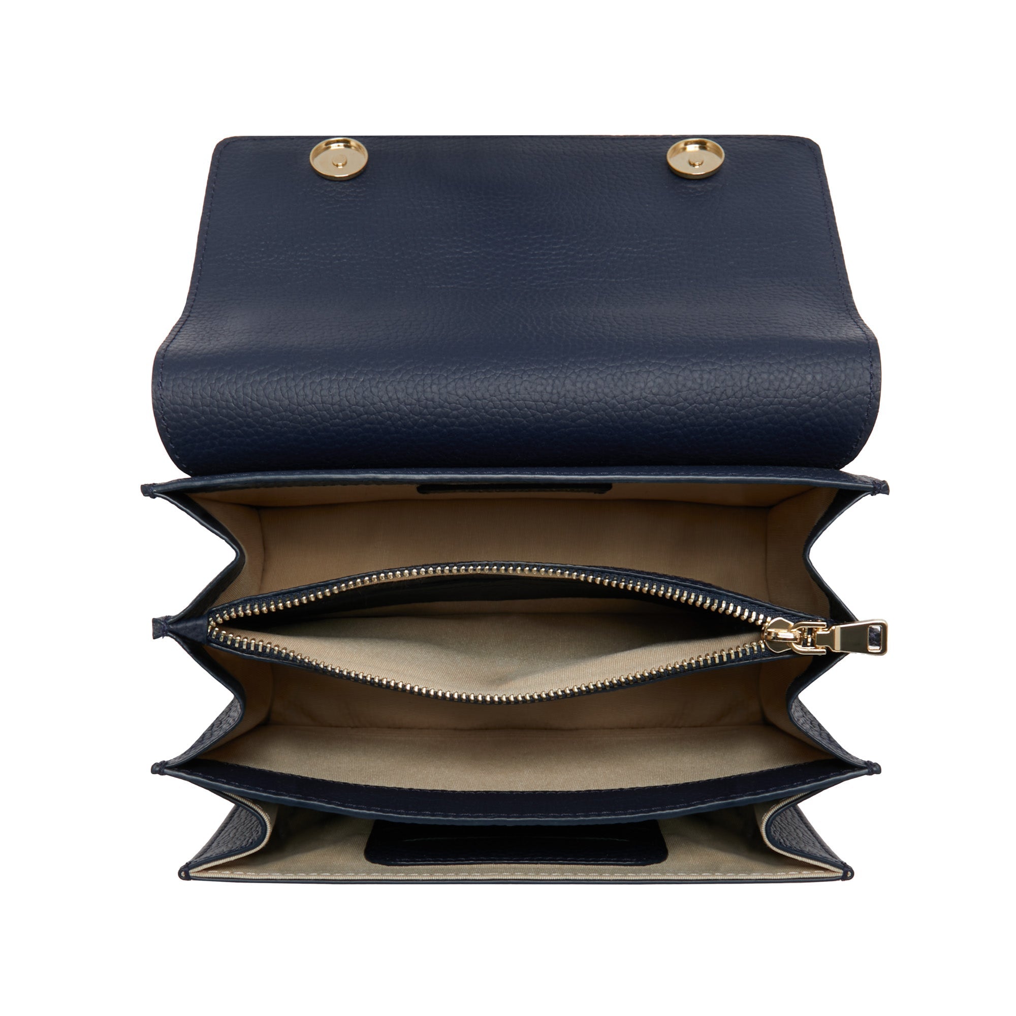 Femme Forte Valerie blue calfskin leather shoulder bag
