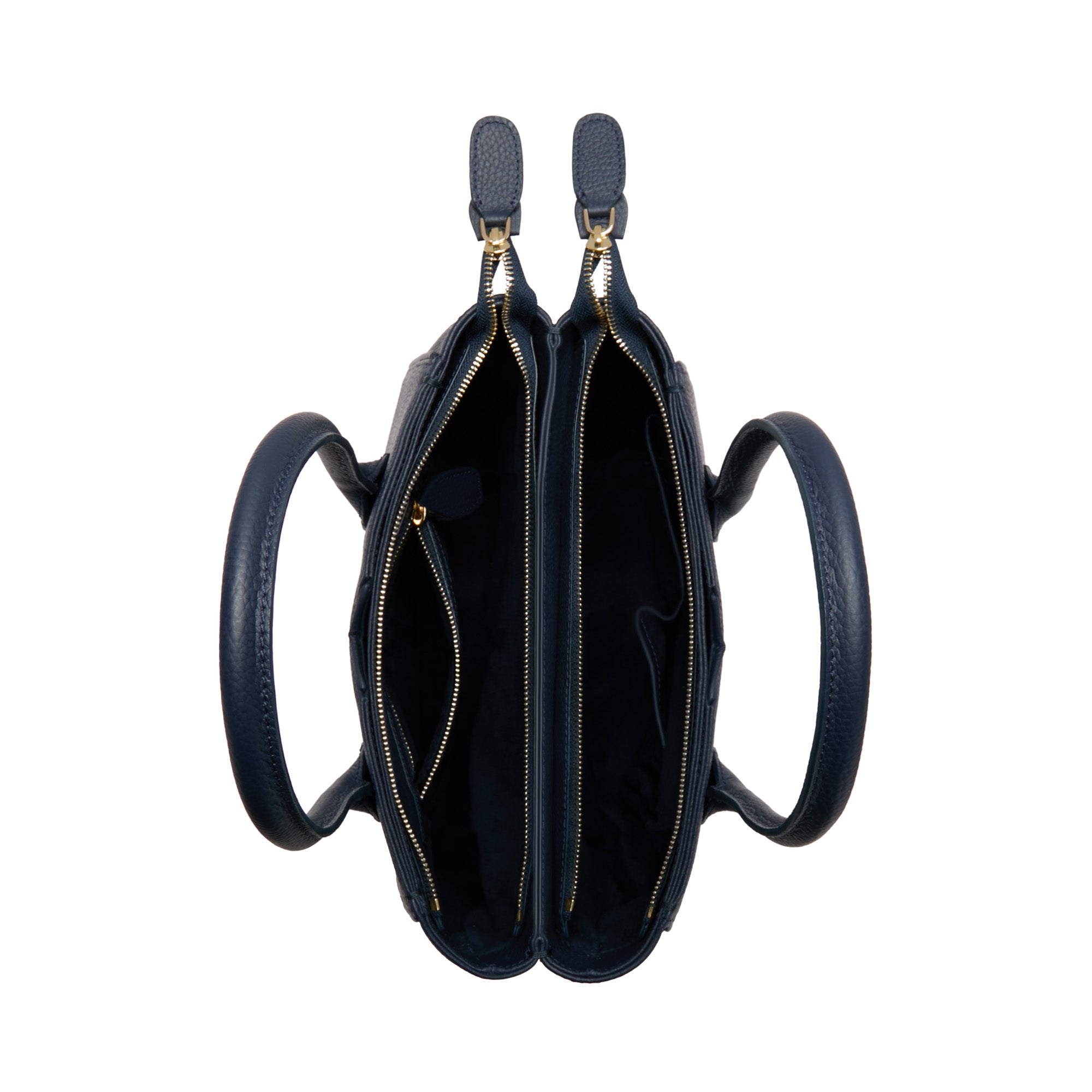 Honoré Cloe Midi blue calfskin leather handbag
