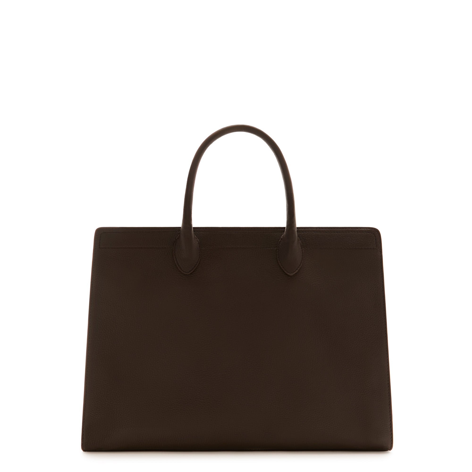 Honoré Nadine brown calfskin leather handbag with 16.4 inch laptop pocket