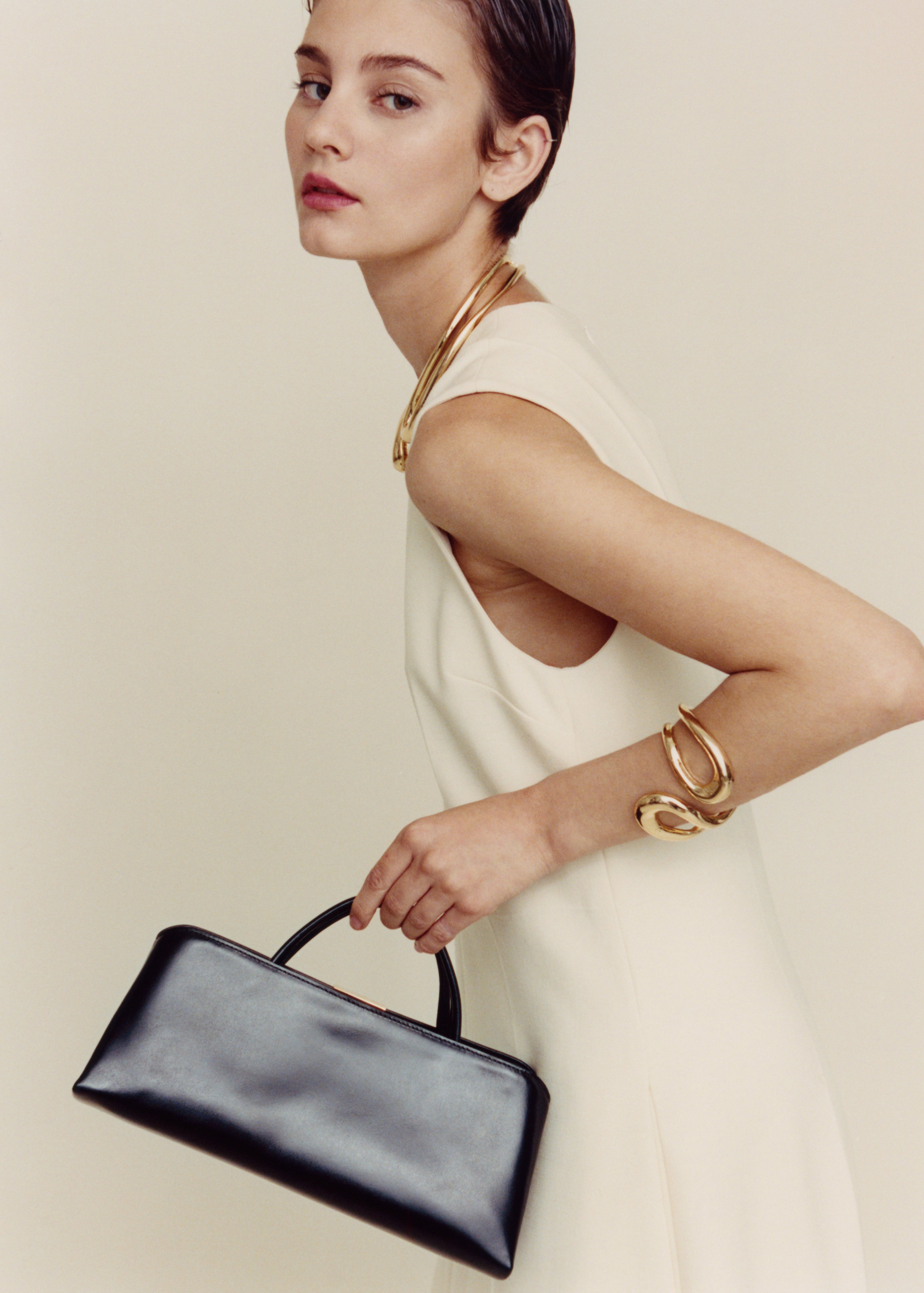 Gold Noir Éclair Bag
