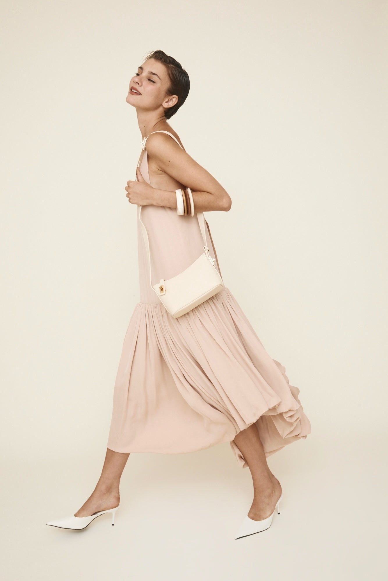 Ivory Twister Hobo Bag