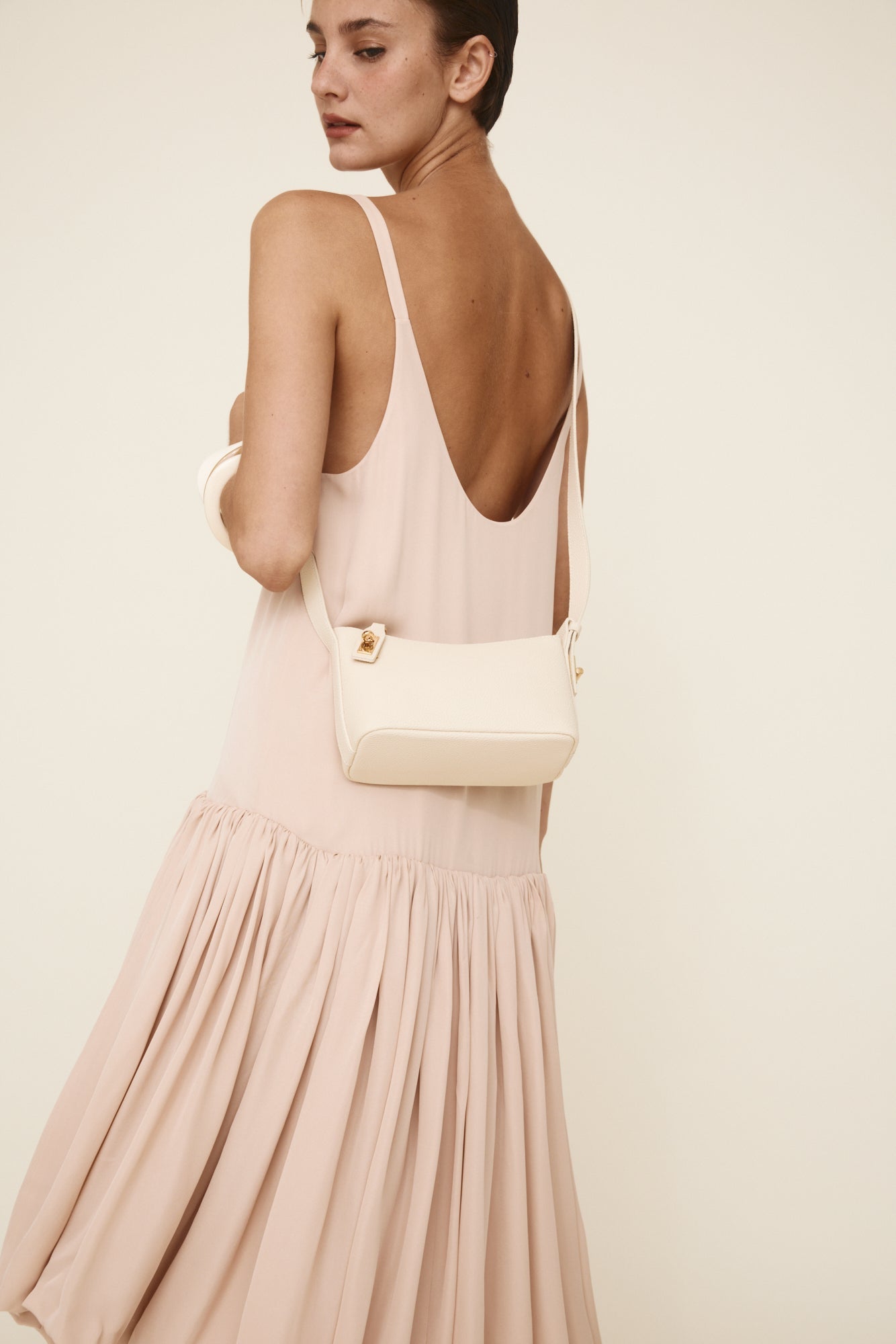 Ivory Twister Hobo Bag
