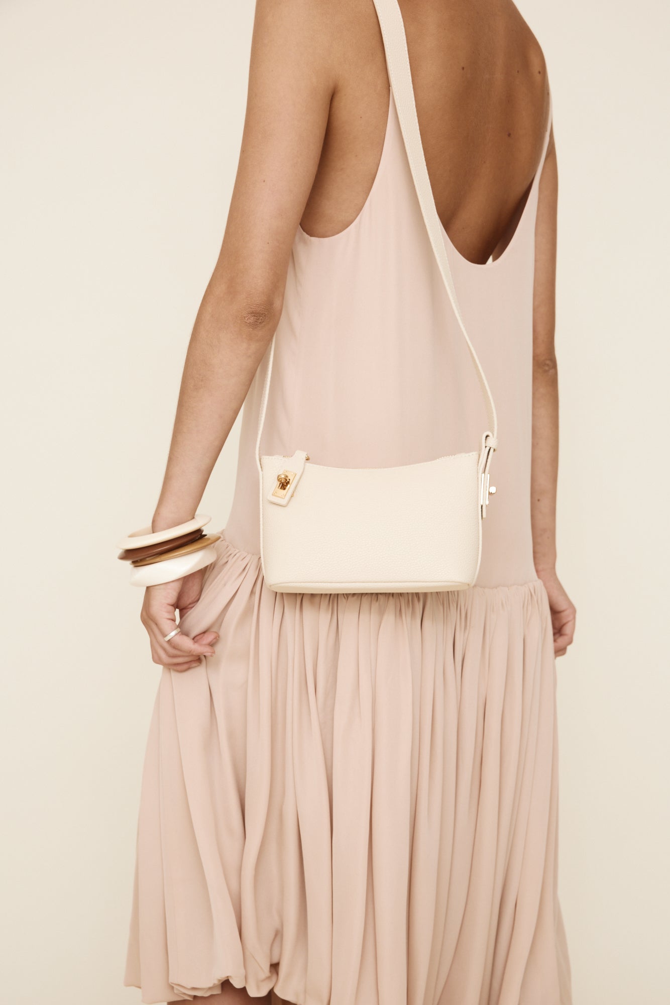 Ivory Twister Hobo Bag